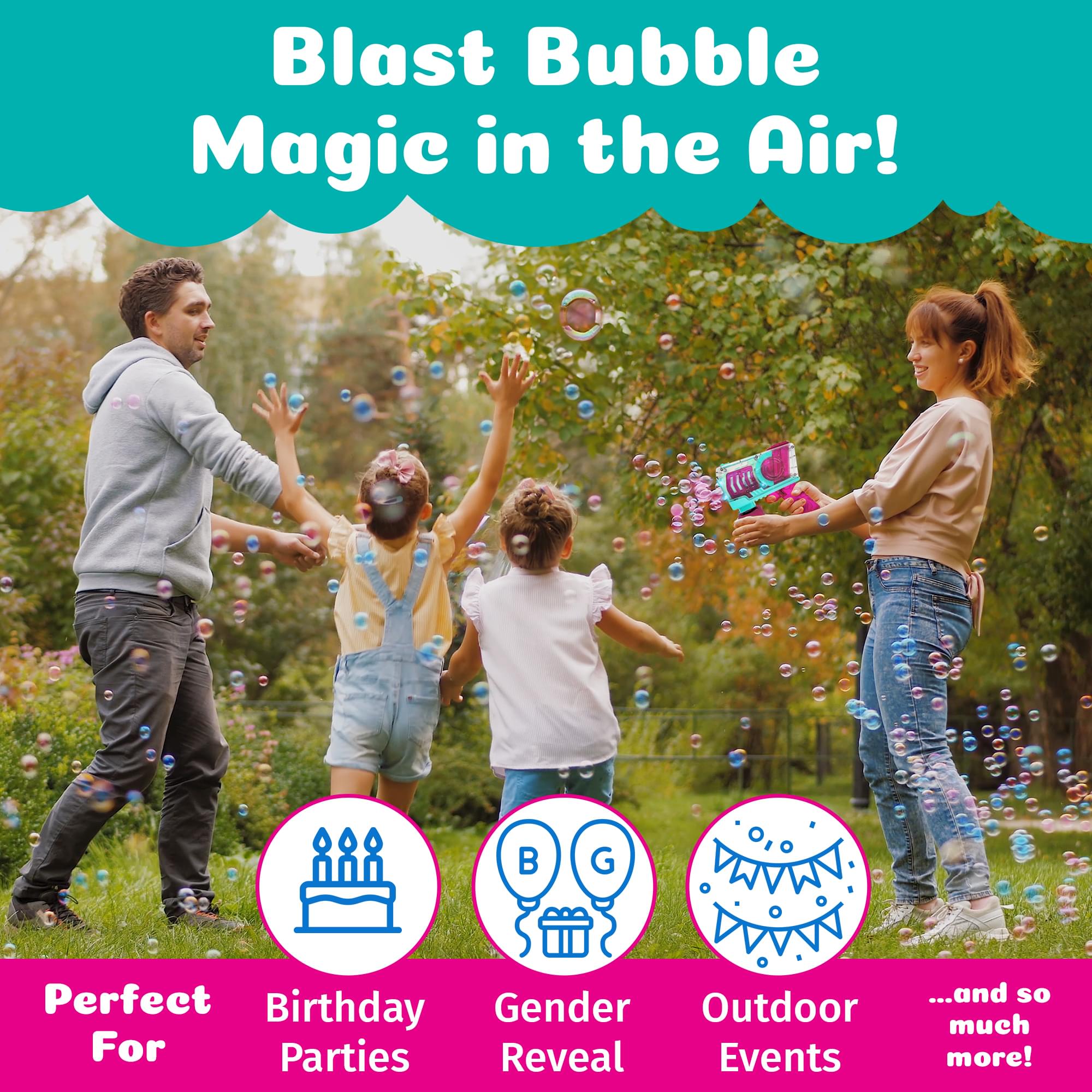 PoppinColorz Light-Up Cozmic Bubble Blaster