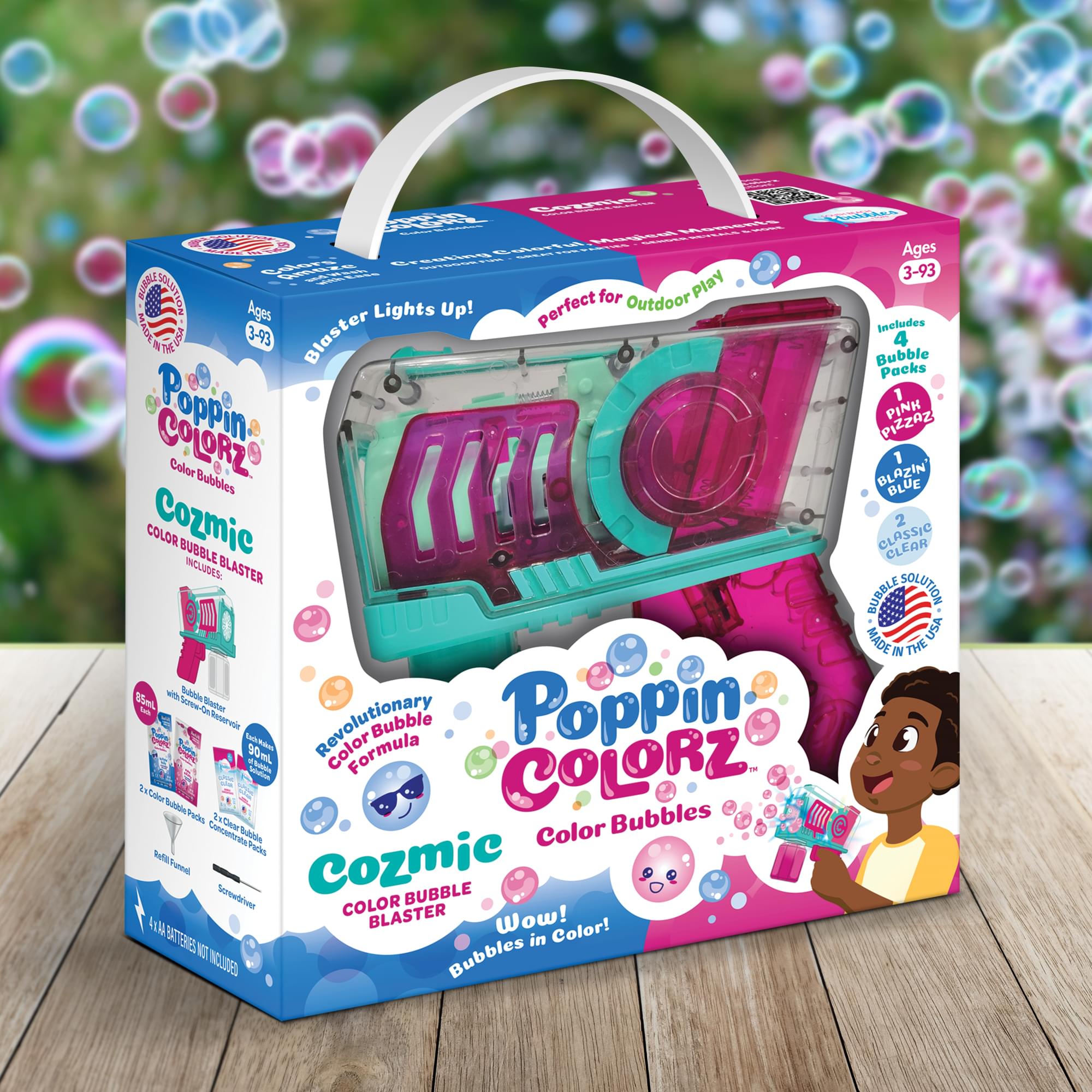 PoppinColorz Light-Up Cozmic Bubble Blaster