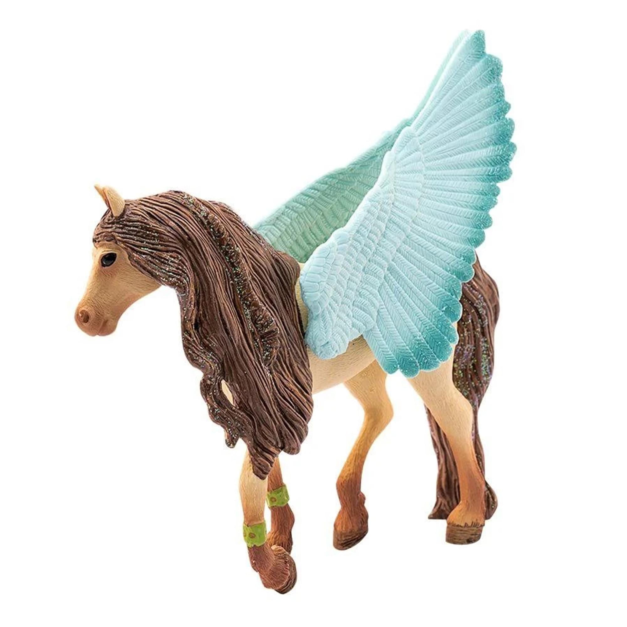 Schleich Decorated Pegasus Stallion Figure | 5.9 x 3.2 x 7.1 Inches