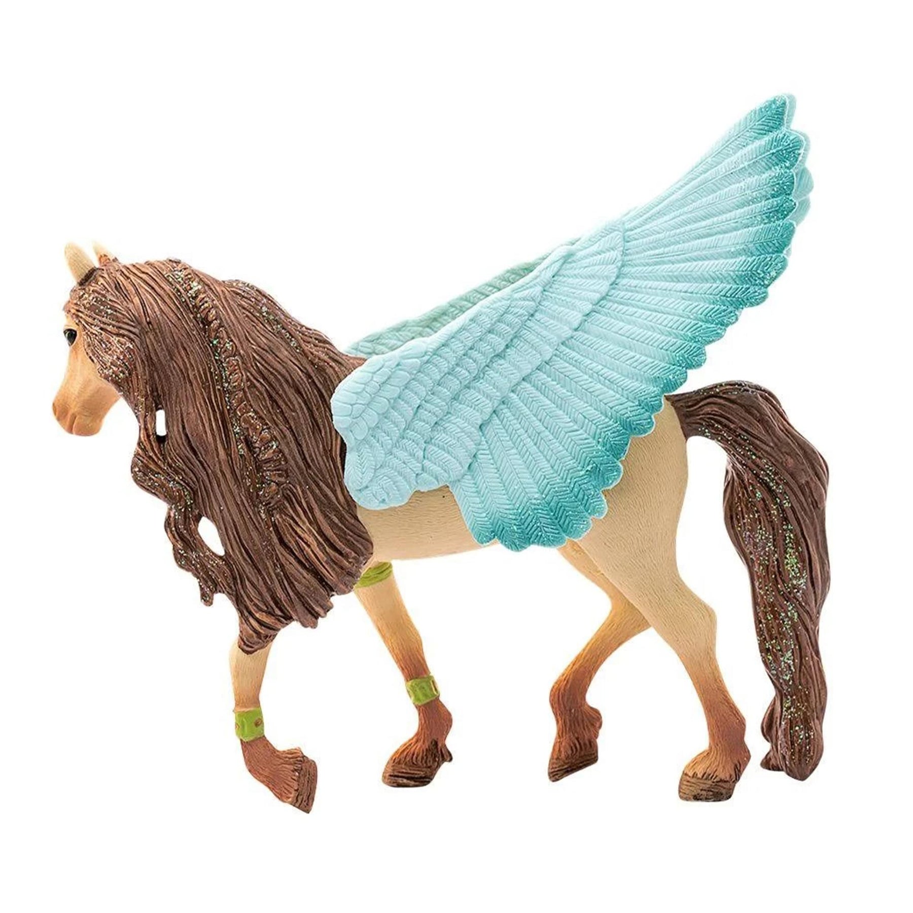 Schleich Decorated Pegasus Stallion Figure | 5.9 x 3.2 x 7.1 Inches
