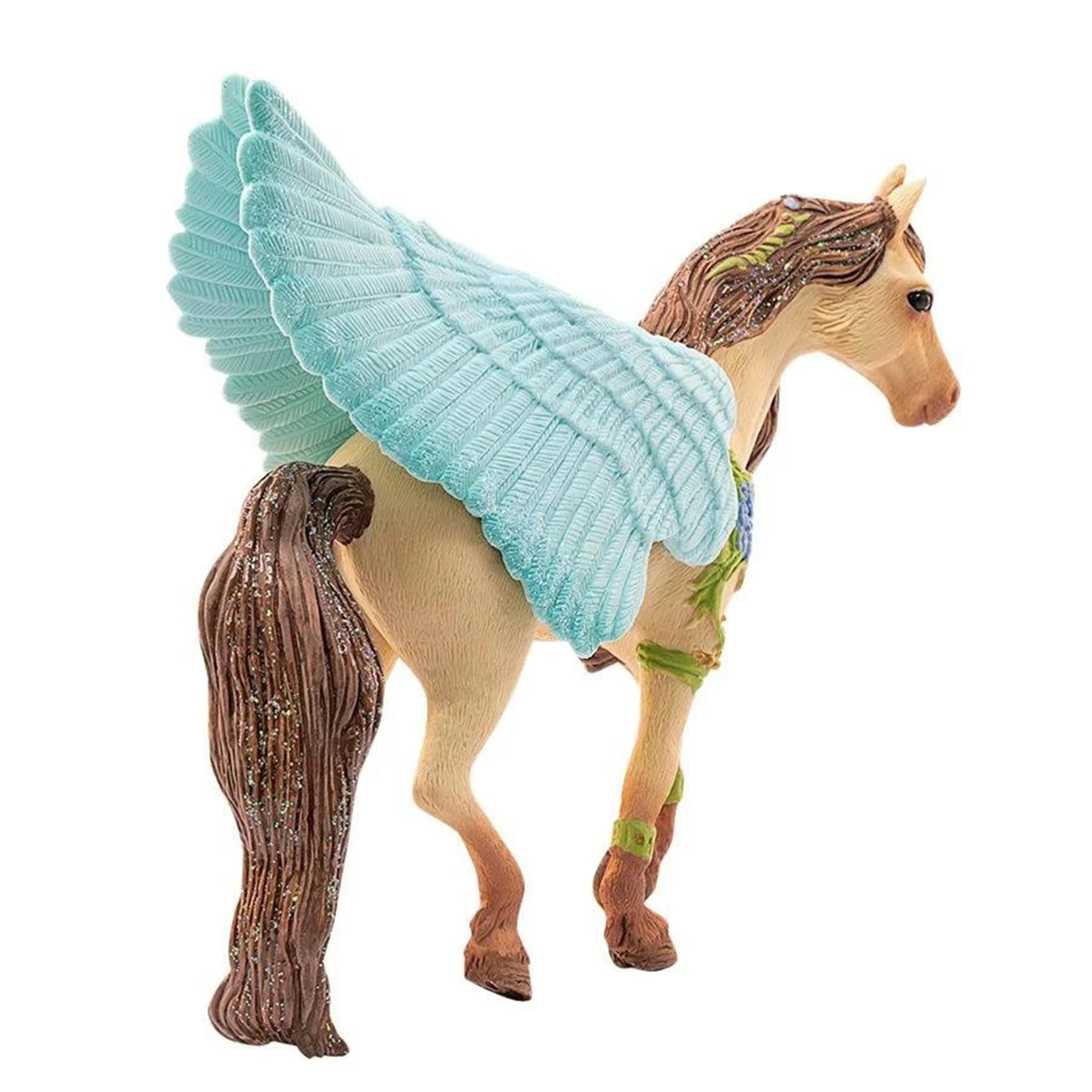 Schleich Decorated Pegasus Stallion Figure | 5.9 x 3.2 x 7.1 Inches