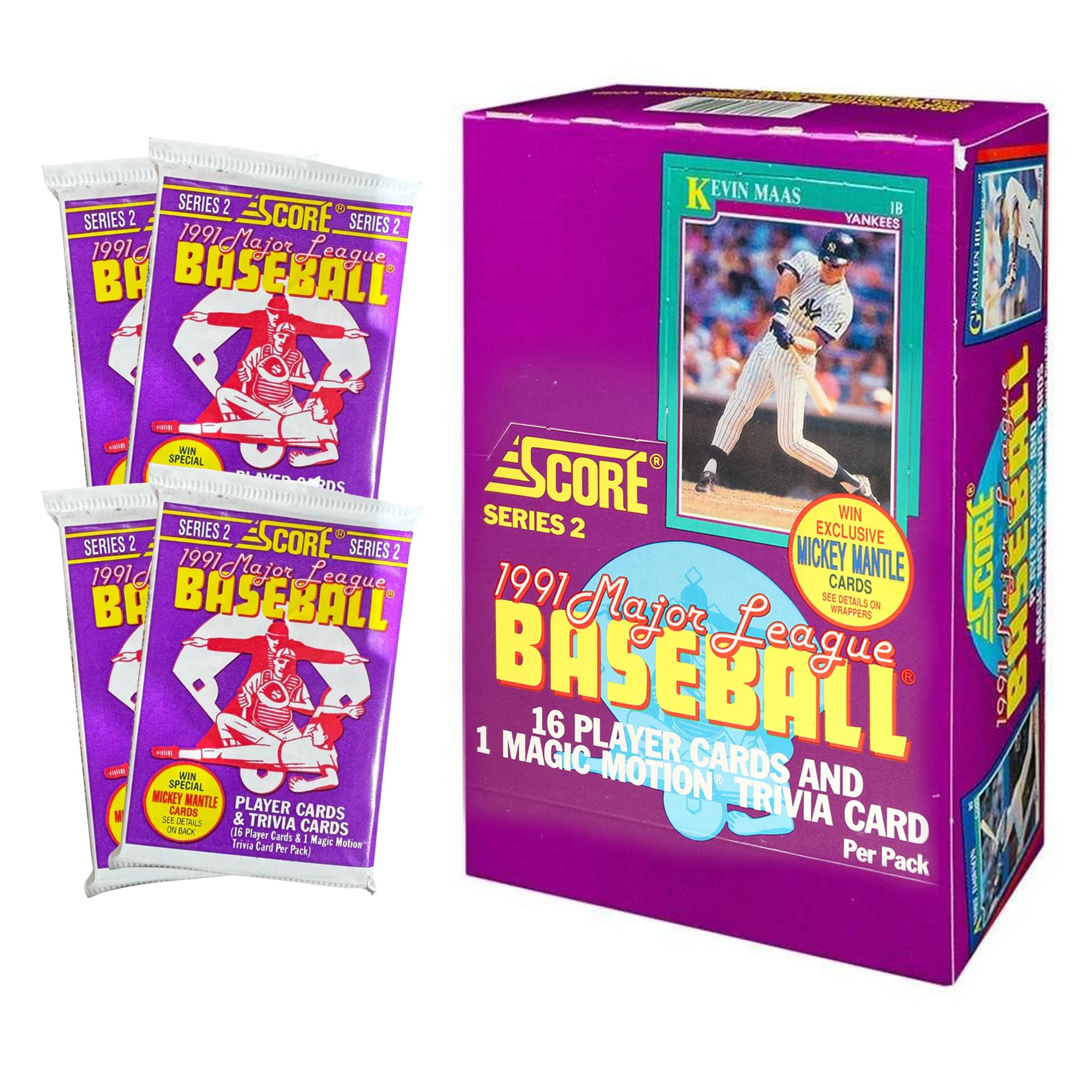 MLB 1991 Score Series 2 Baseball Wax Box | 36 Packs