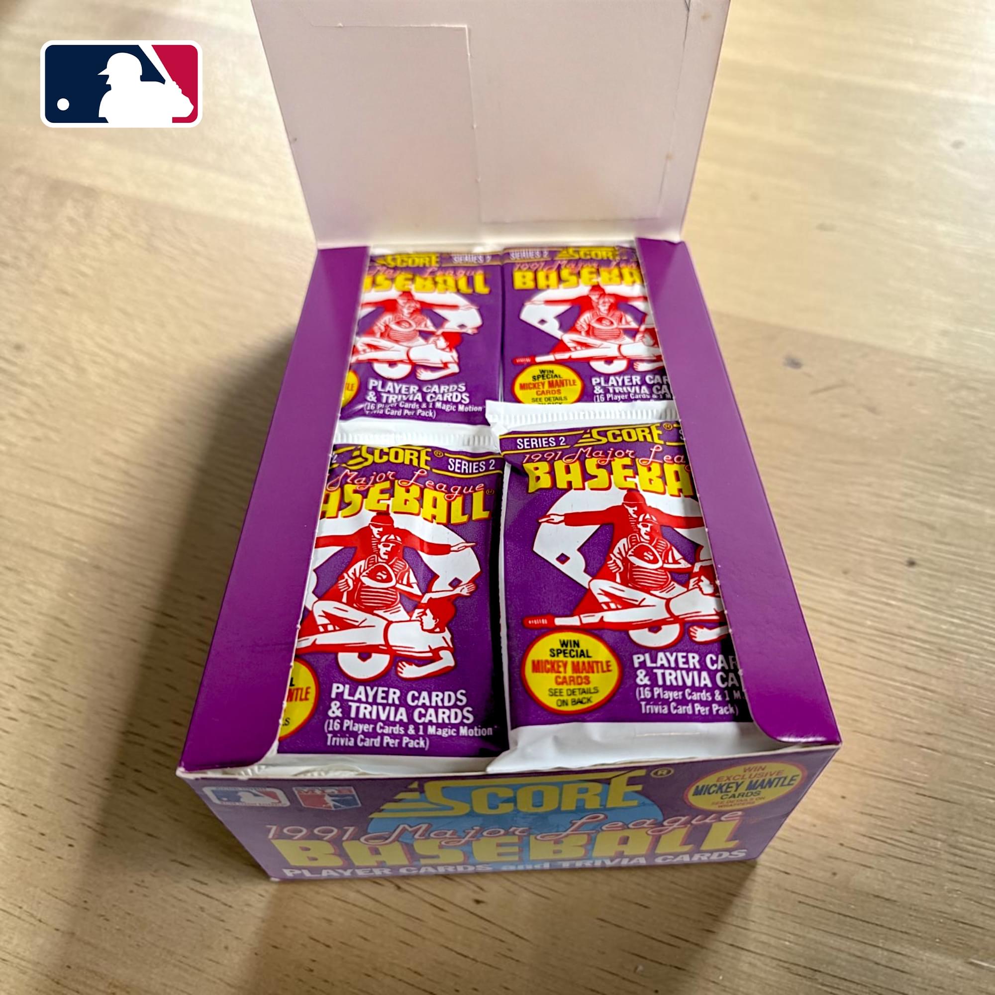 MLB 1991 Score Series 2 Baseball Wax Box | 36 Packs
