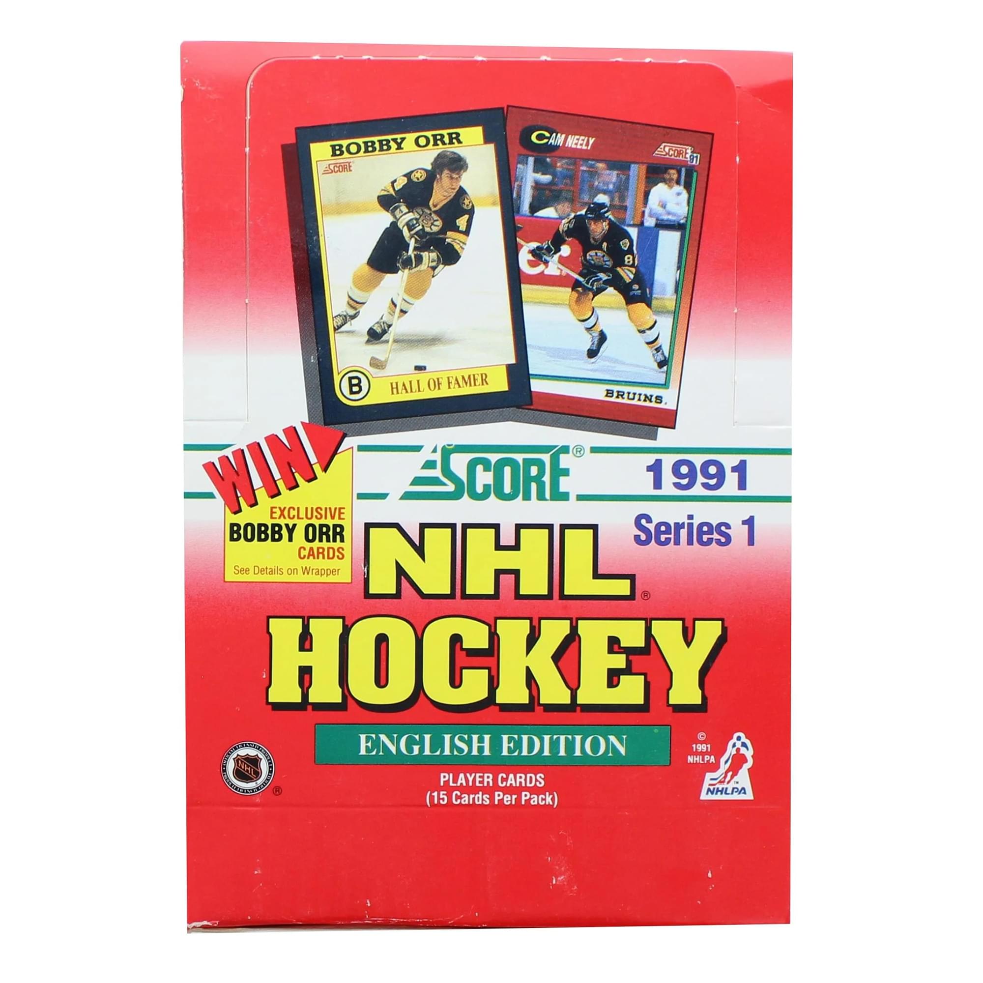 NHL 1991-92 Score Hockey Series 1 Wax Box