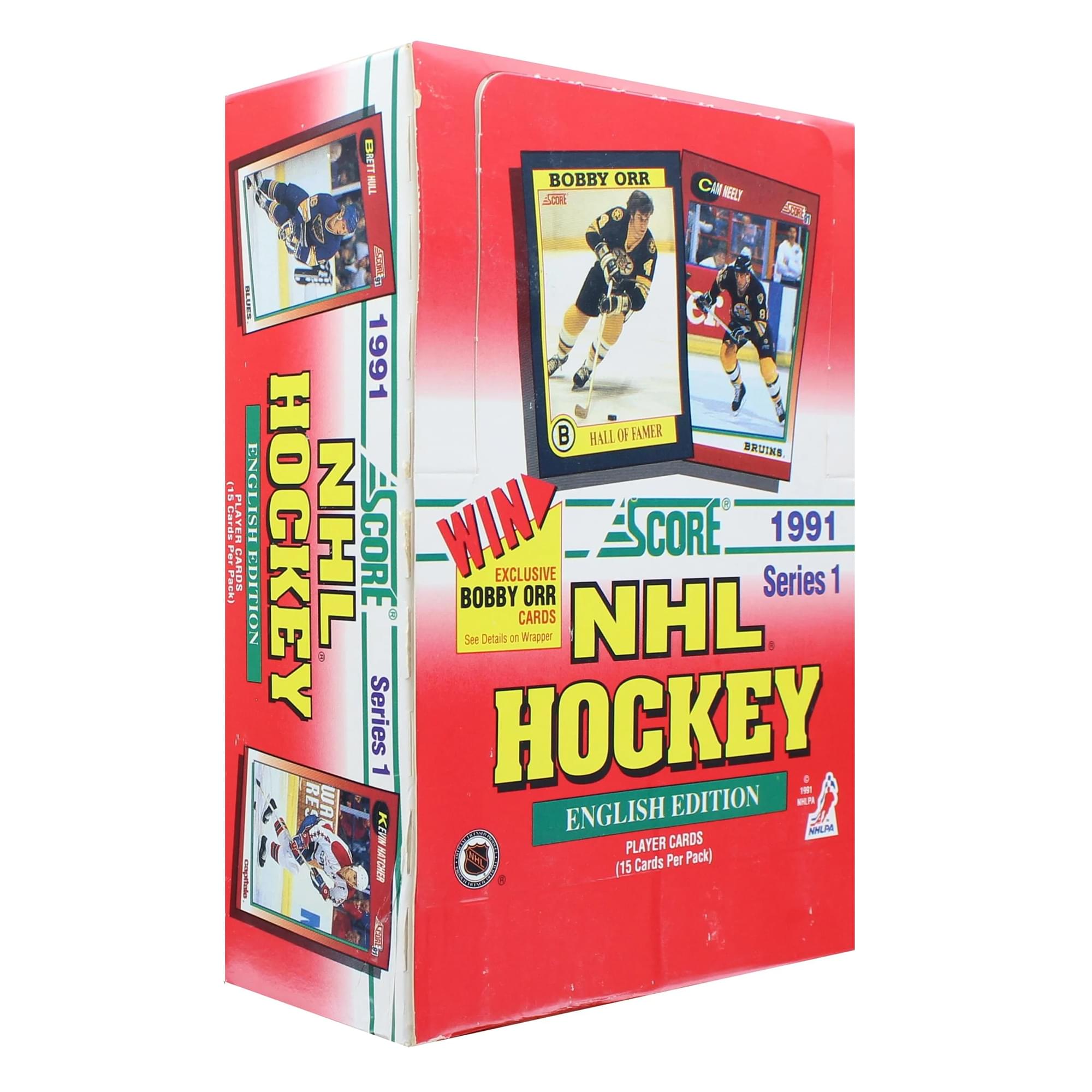 NHL 1991-92 Score Hockey Series 1 Wax Box