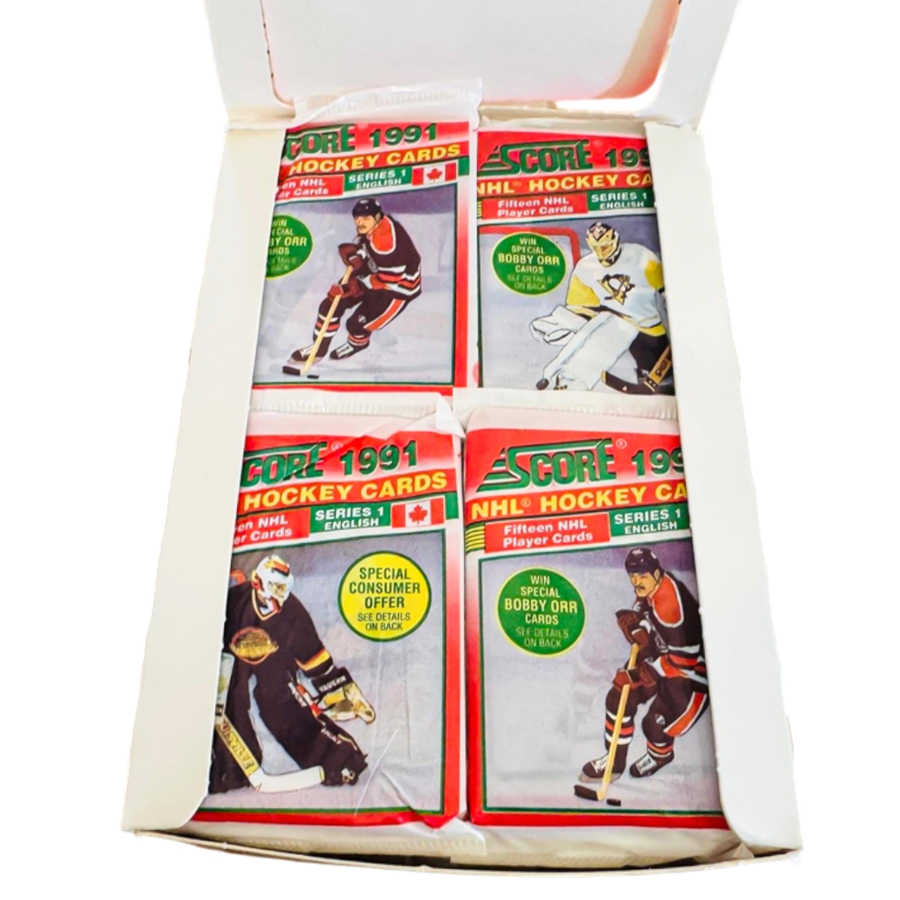NHL 1991-92 Score Hockey Series 1 Wax Box