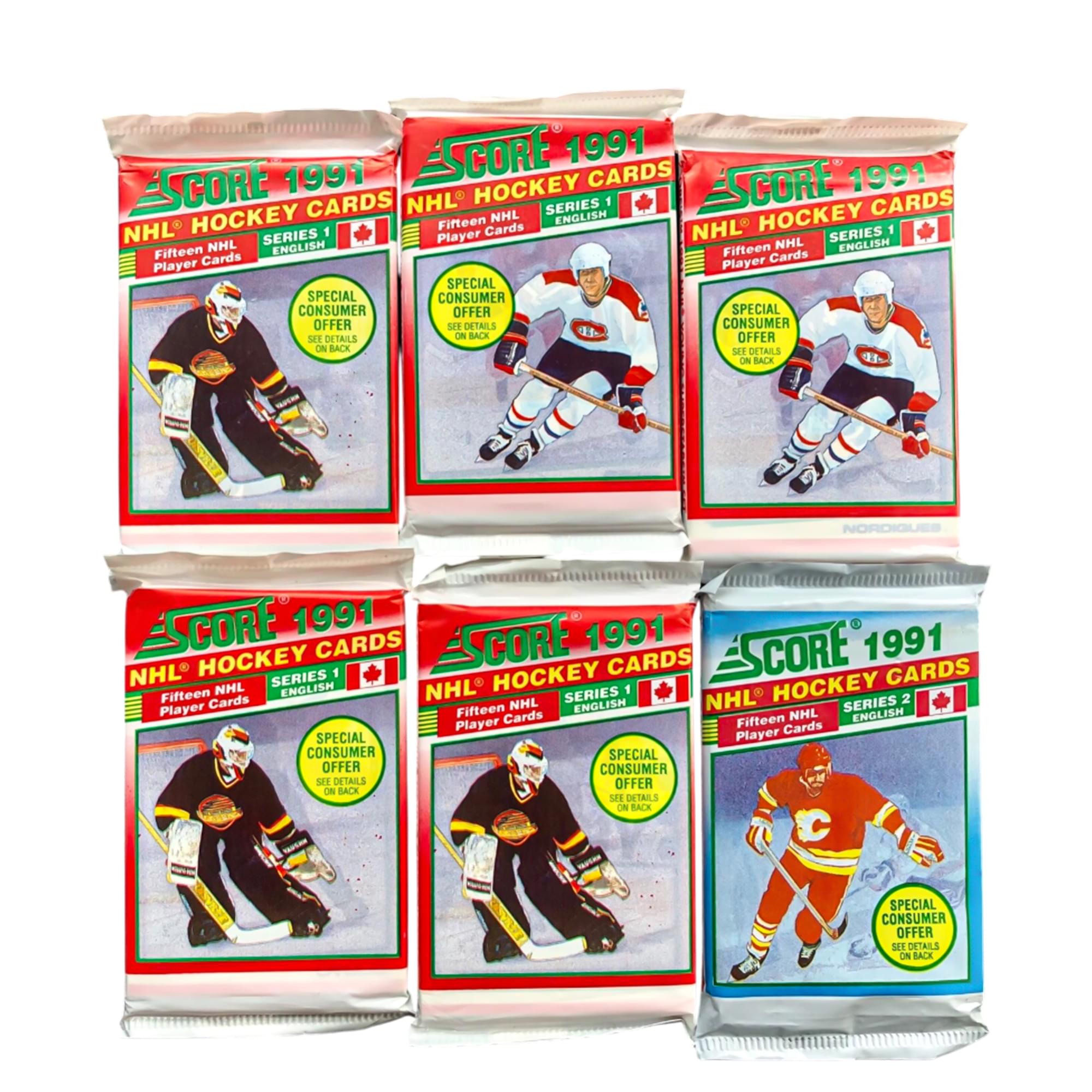 NHL 1991-92 Score Hockey Series 1 Wax Box