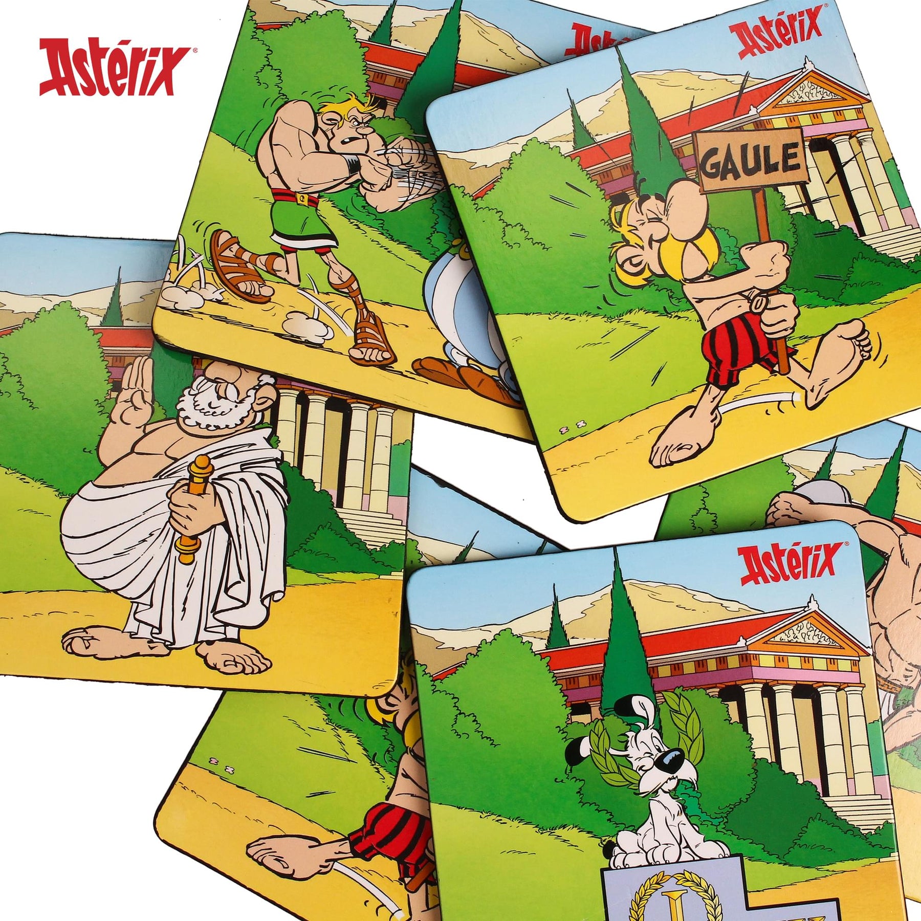 Asterix Olympic Games 6-Piece Cork Coaster Set