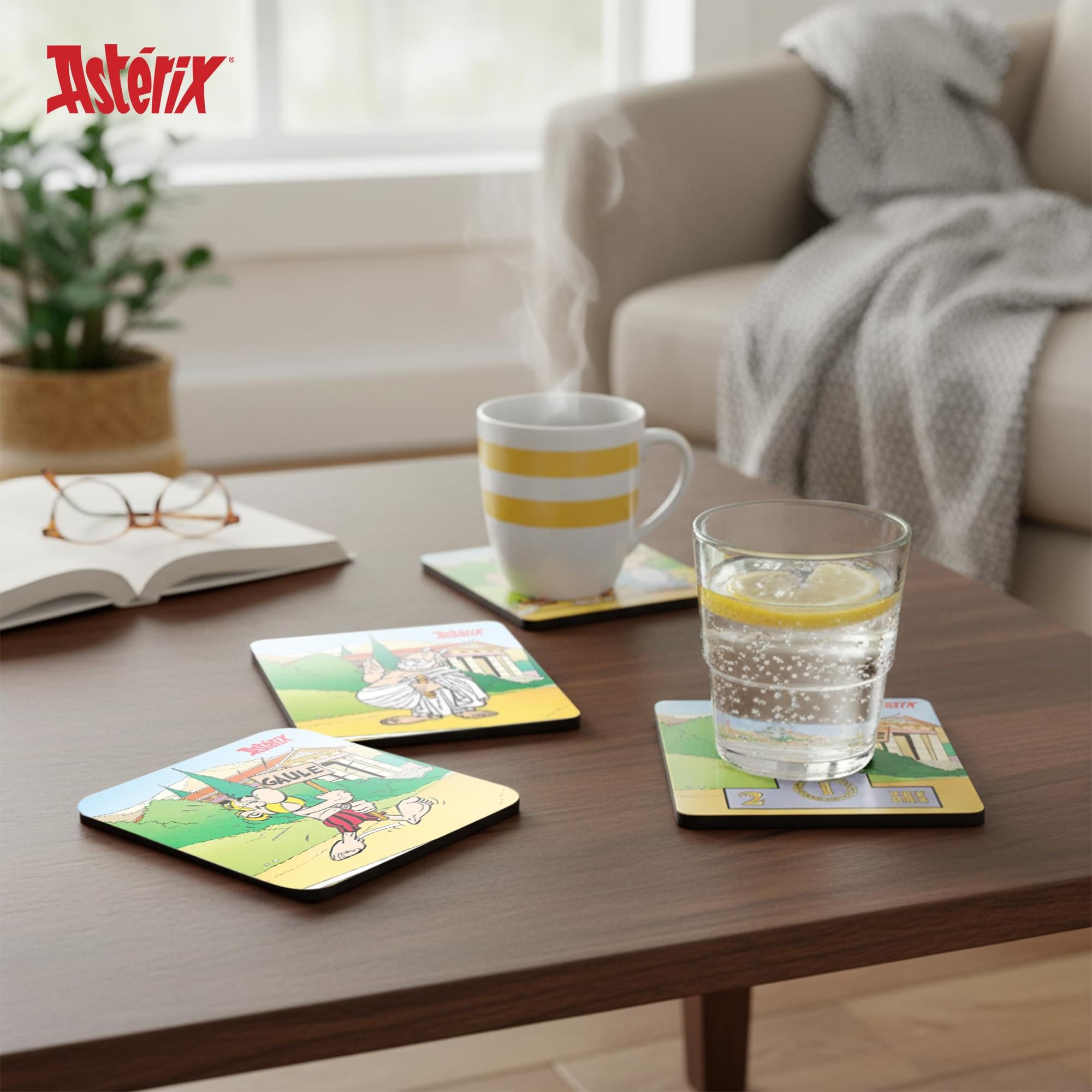 Asterix Olympic Games 6-Piece Cork Coaster Set