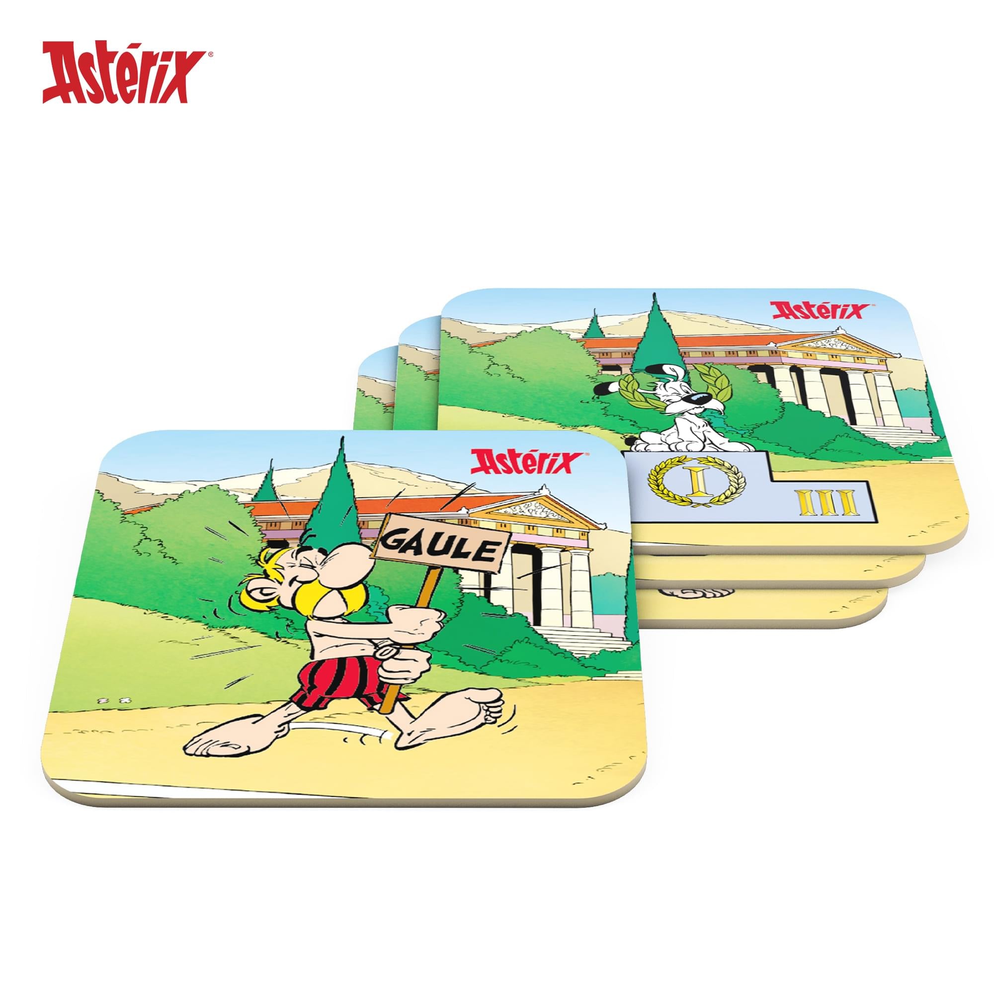 Asterix Olympic Games 6-Piece Cork Coaster Set