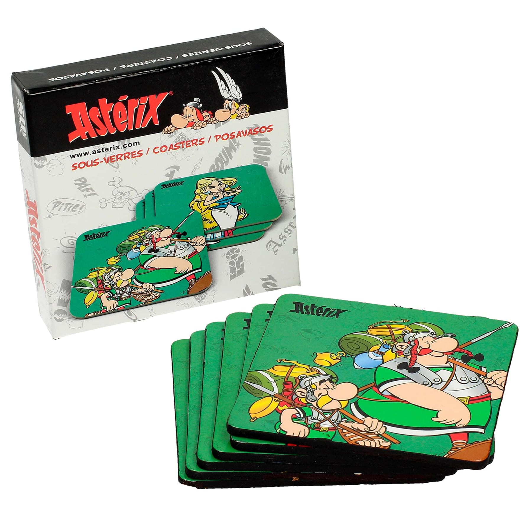 Asterix Characters 6-Piece Cork Coaster Set