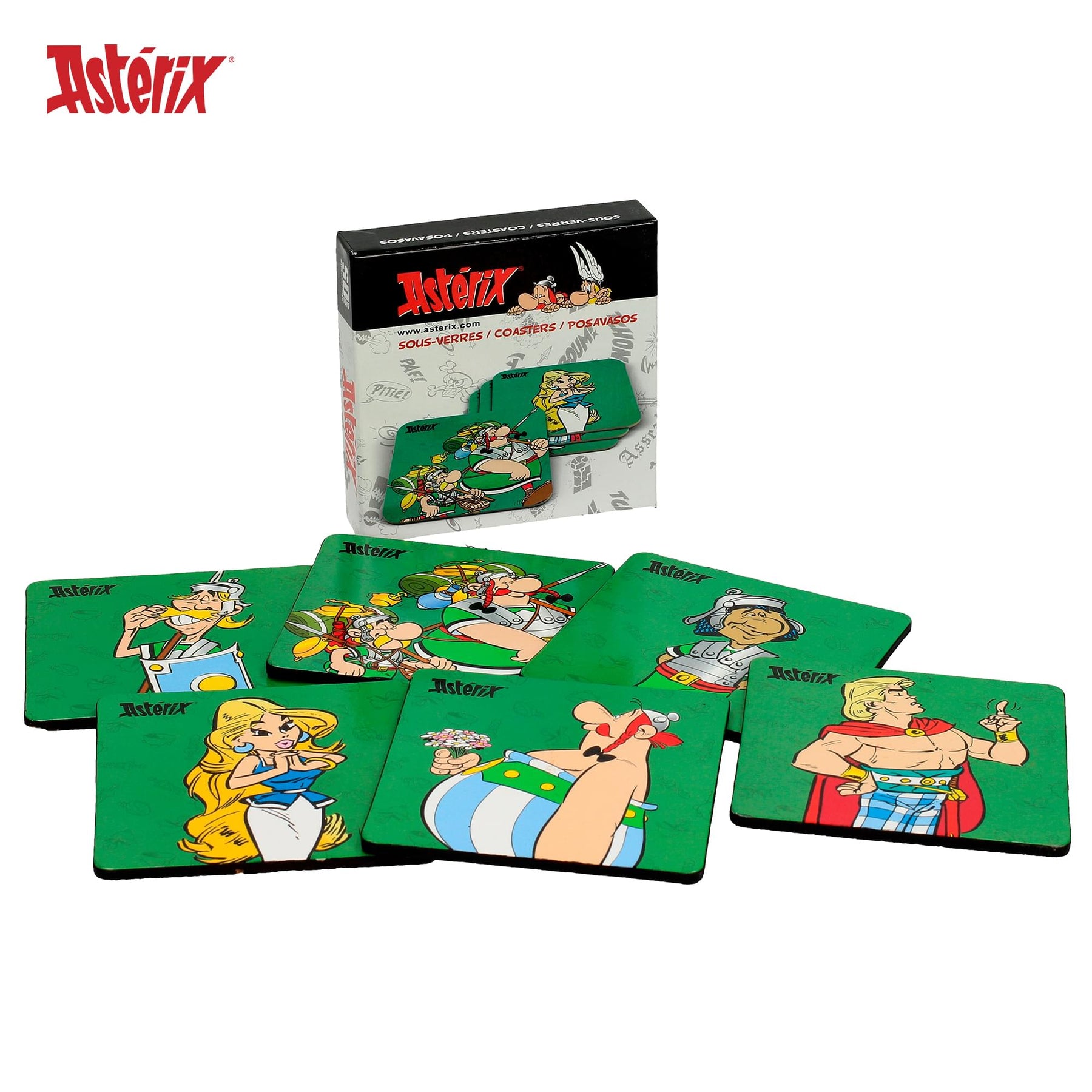 Asterix Characters 6-Piece Cork Coaster Set