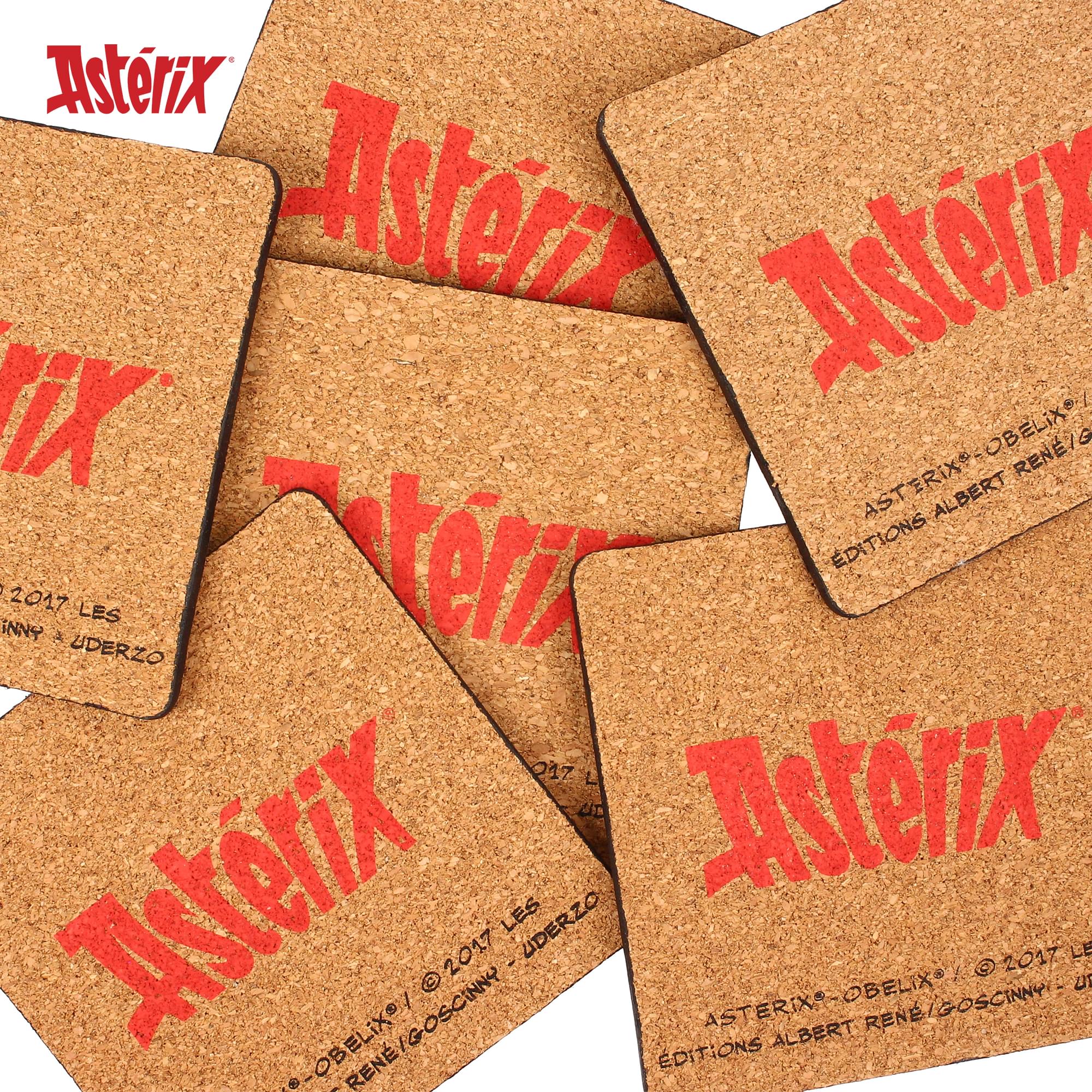 Asterix Characters 6-Piece Cork Coaster Set