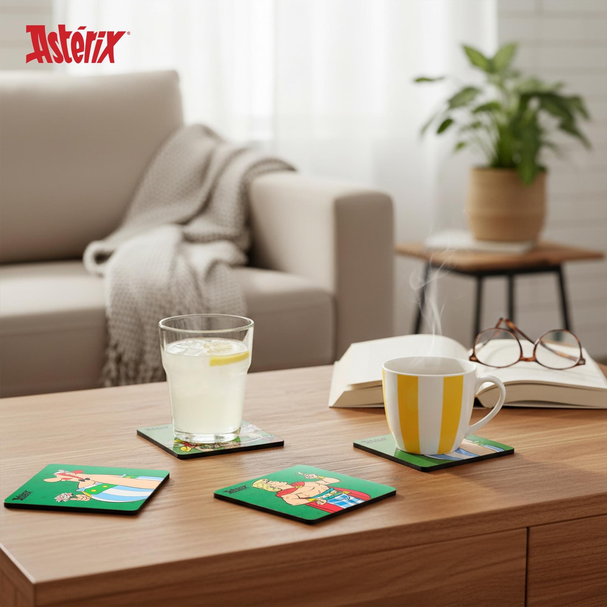Asterix Characters 6-Piece Cork Coaster Set