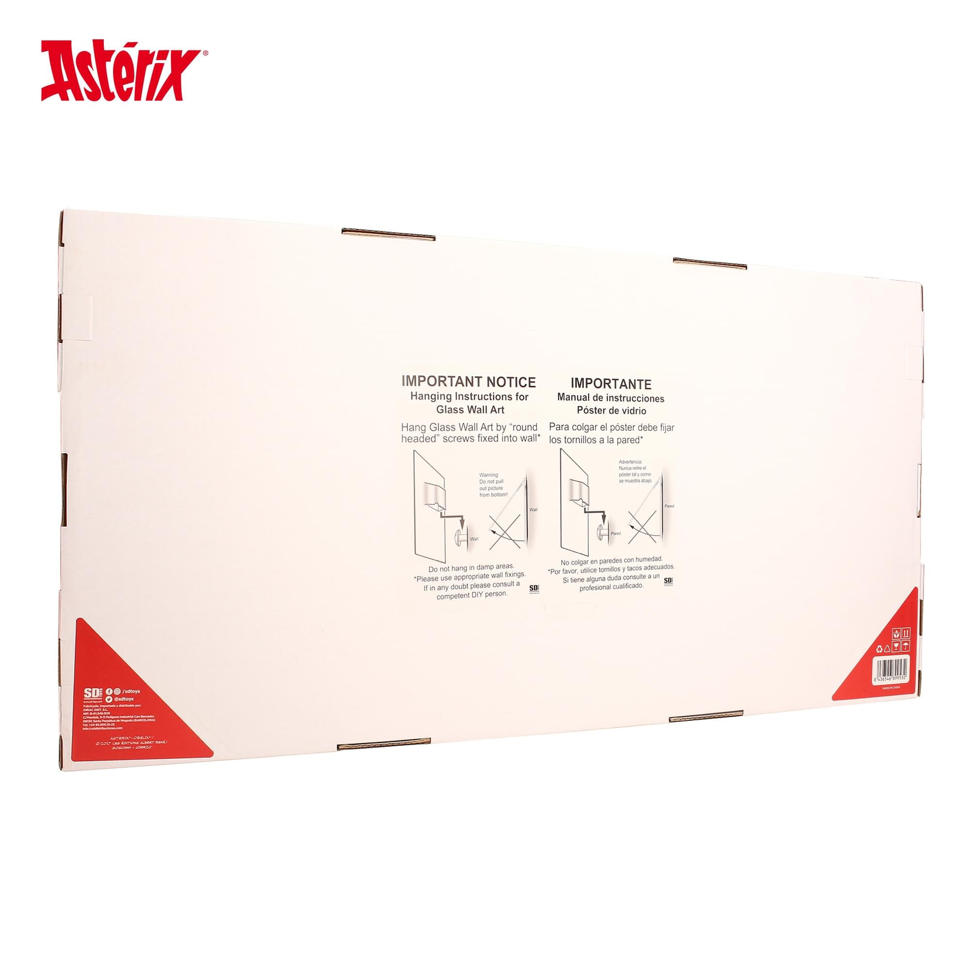Asterix Banquet Tempered Glass Poster | 23.5 x 12