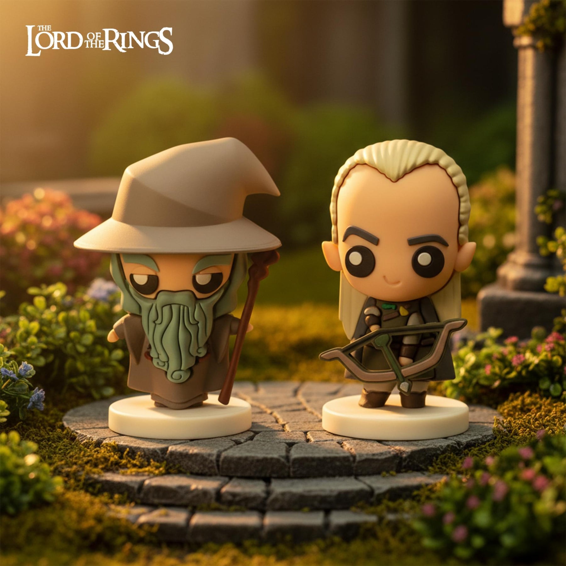 The Lord Of The Rings Gandalf and Legolas 2-Inch Pokis Mini Figure Set