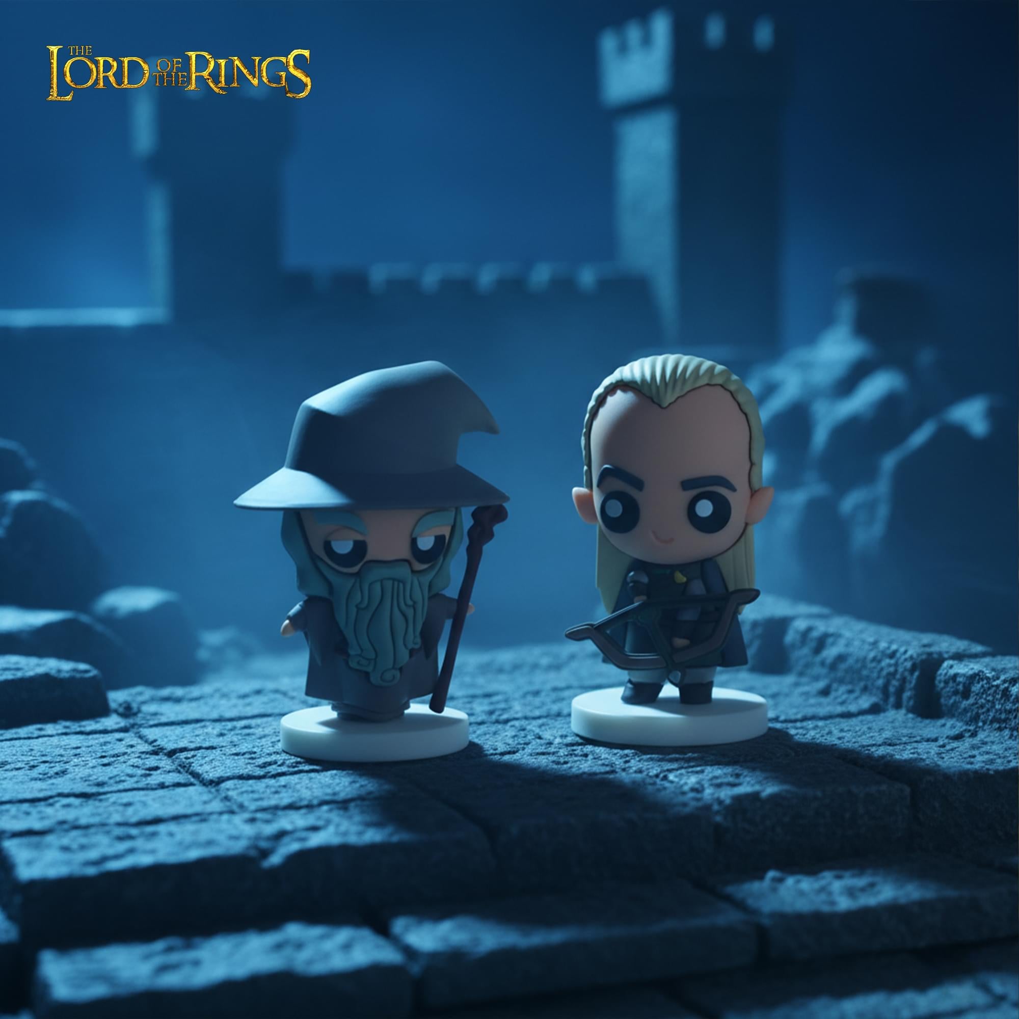 The Lord Of The Rings Gandalf and Legolas 2-Inch Pokis Mini Figure Set