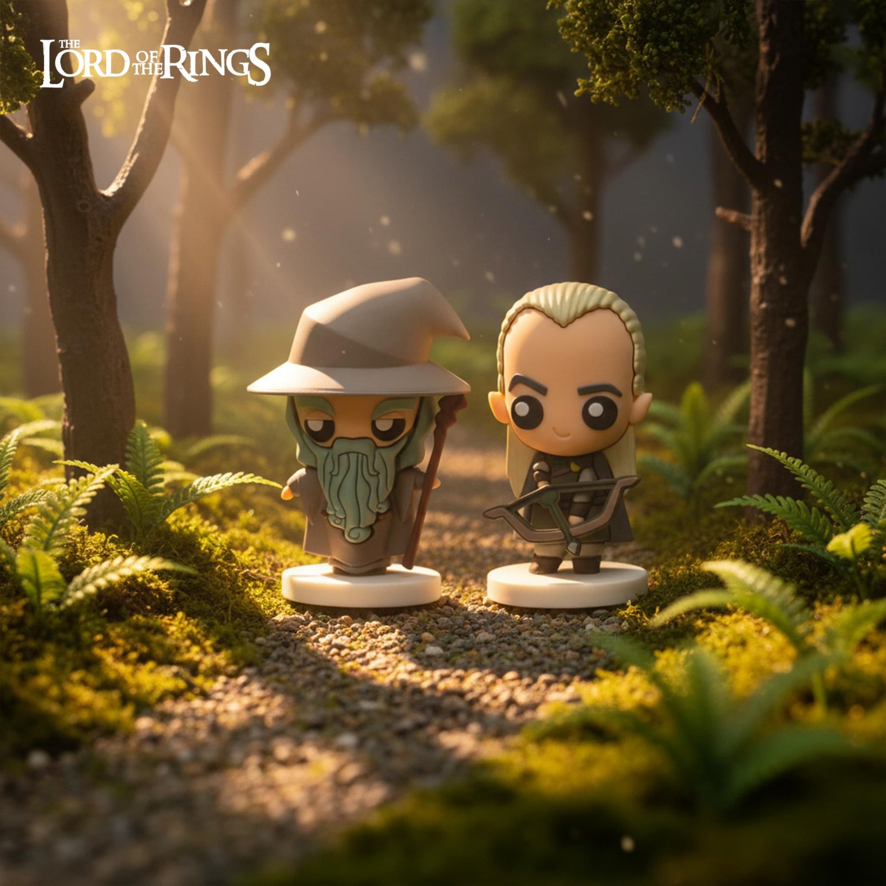 The Lord Of The Rings Gandalf and Legolas 2-Inch Pokis Mini Figure Set