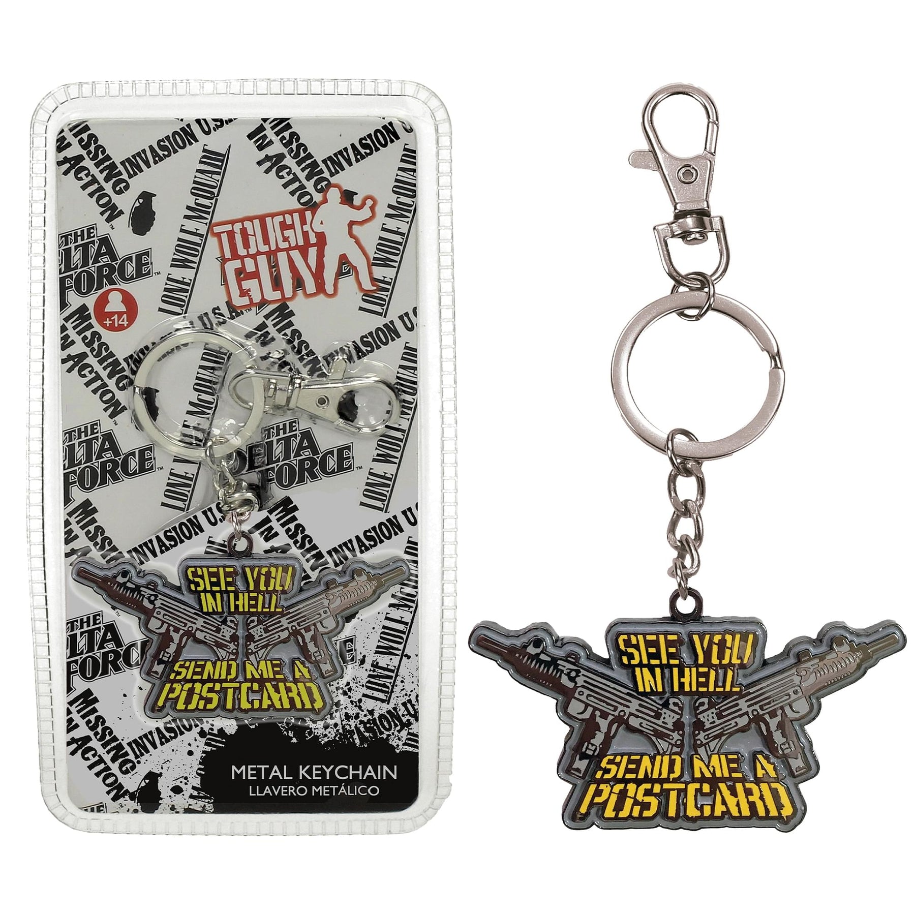 Invasion U.S.A Chuck Norris "See You In Hell" 2-Inch Metal Keychain