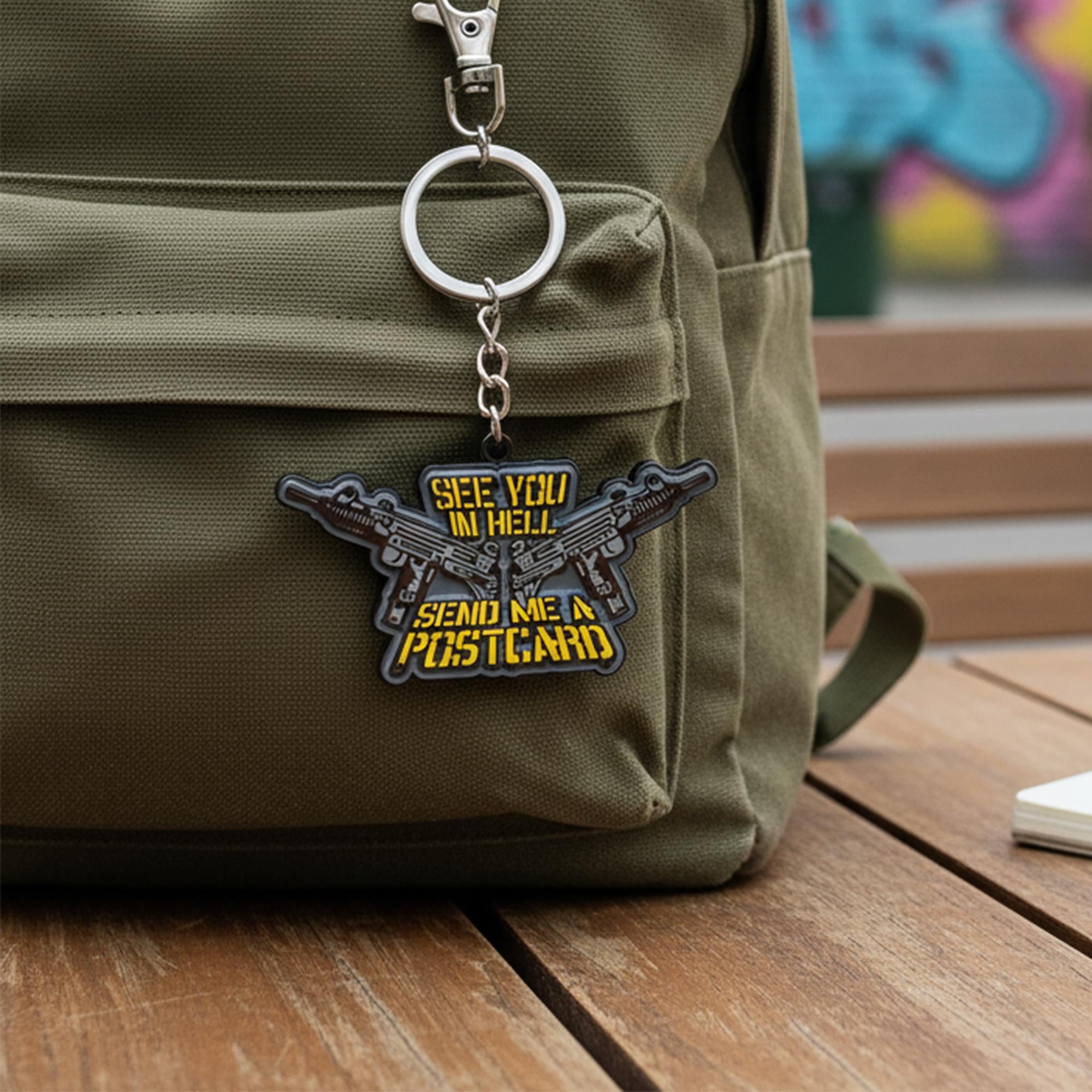 Invasion U.S.A Chuck Norris "See You In Hell" 2-Inch Metal Keychain