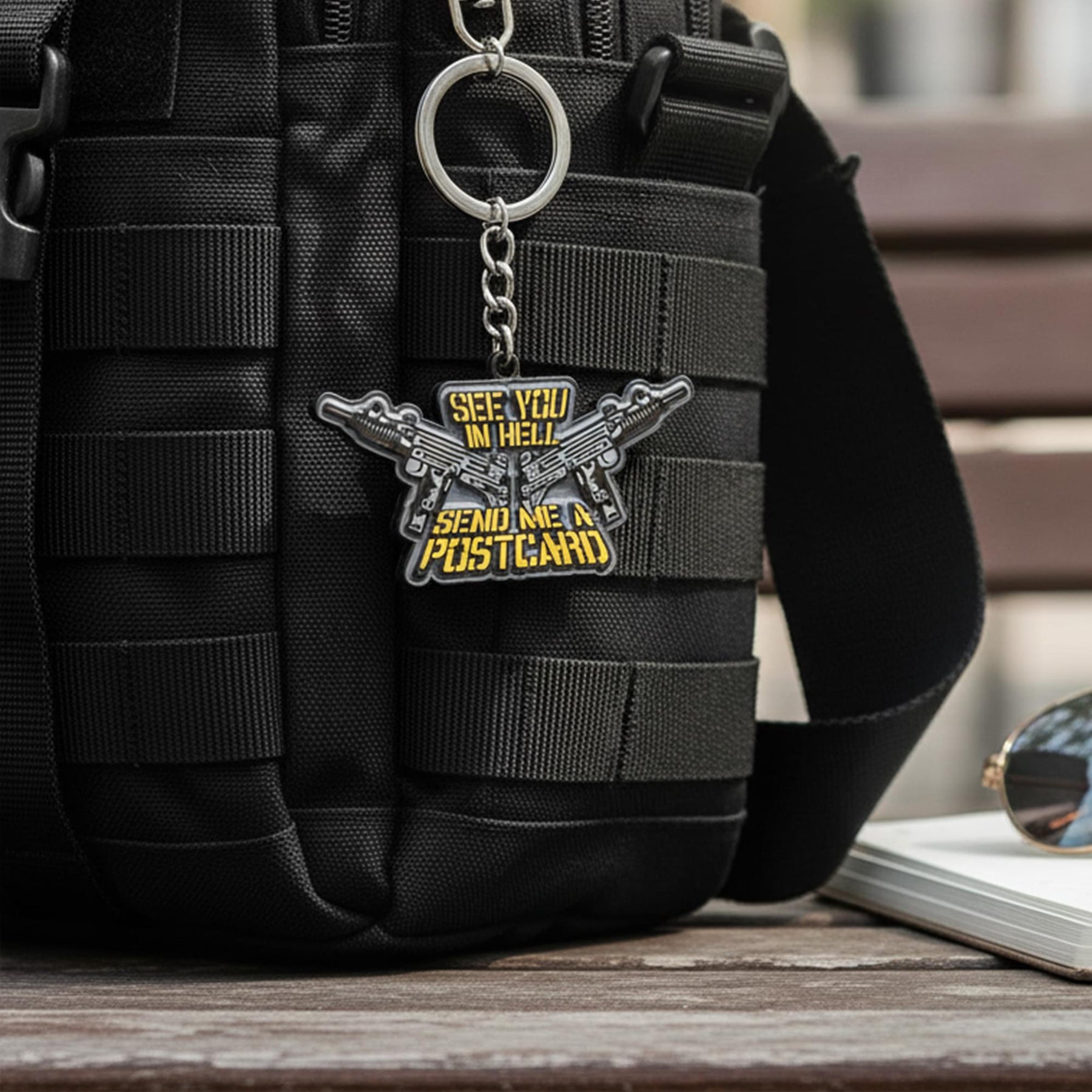 Invasion U.S.A Chuck Norris "See You In Hell" 2-Inch Metal Keychain