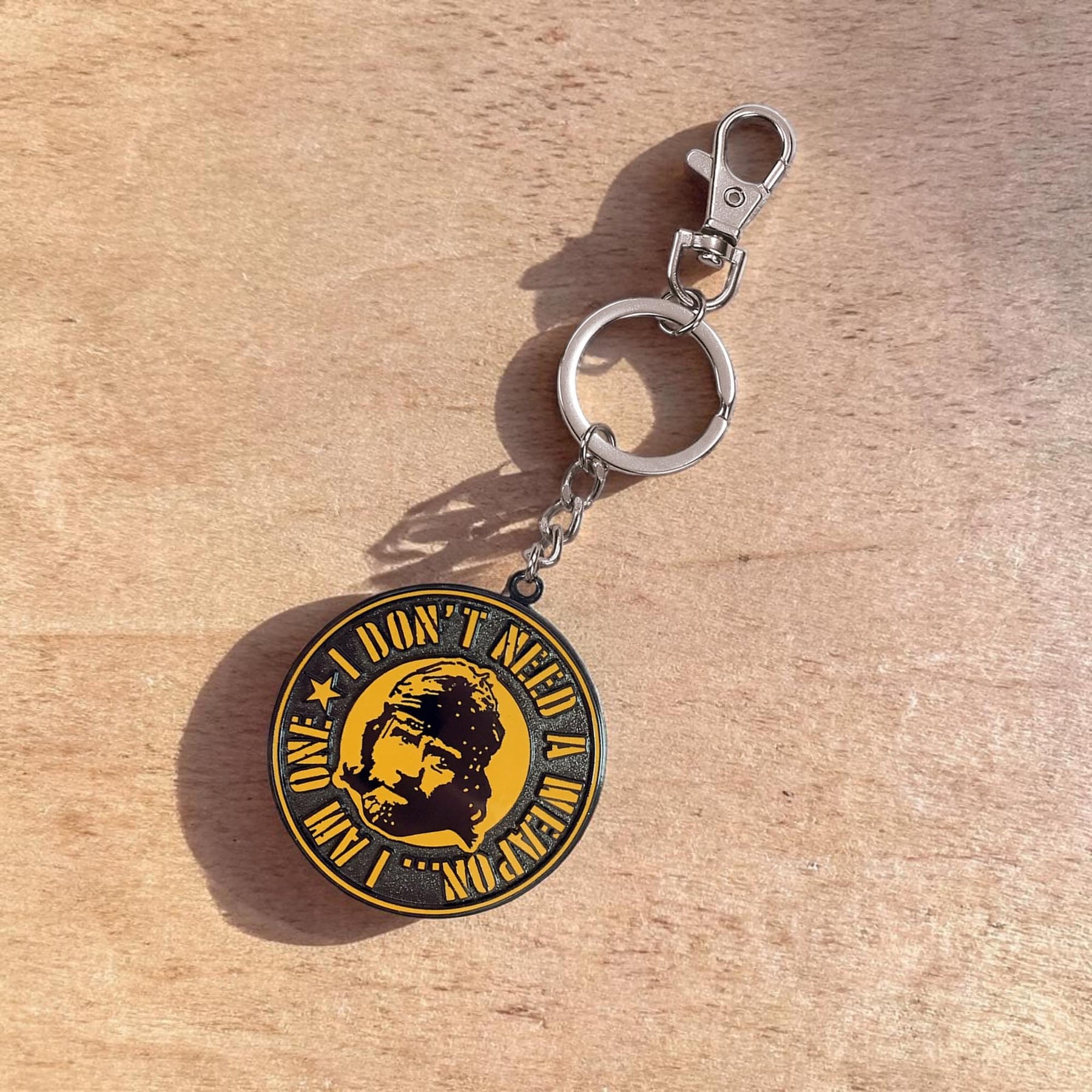 Invasion U.S.A Chuck Norris "I Don't Need A Weapon" 2-Inch Metal Keychain