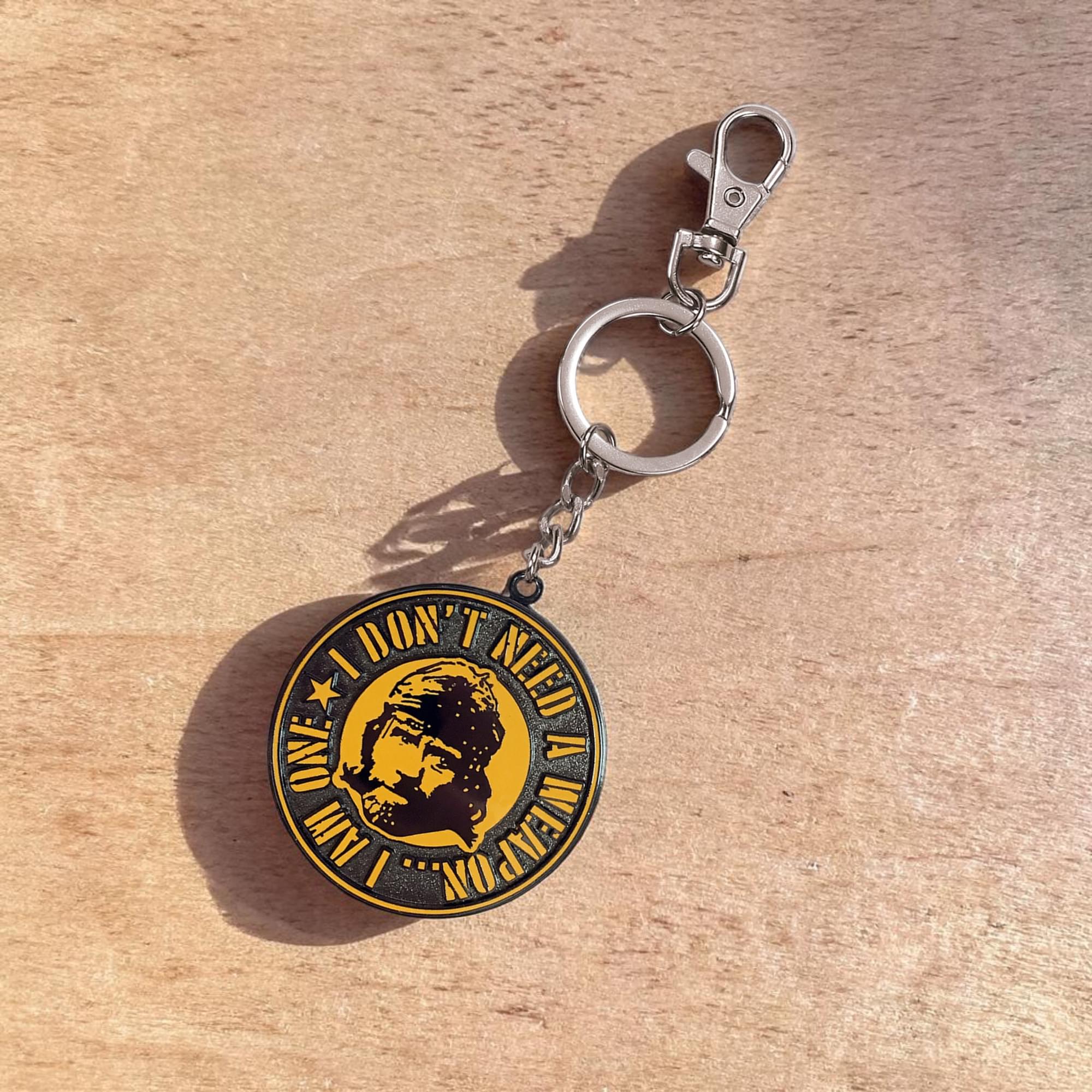 Invasion U.S.A Chuck Norris "I Don't Need A Weapon" 2-Inch Metal Keychain