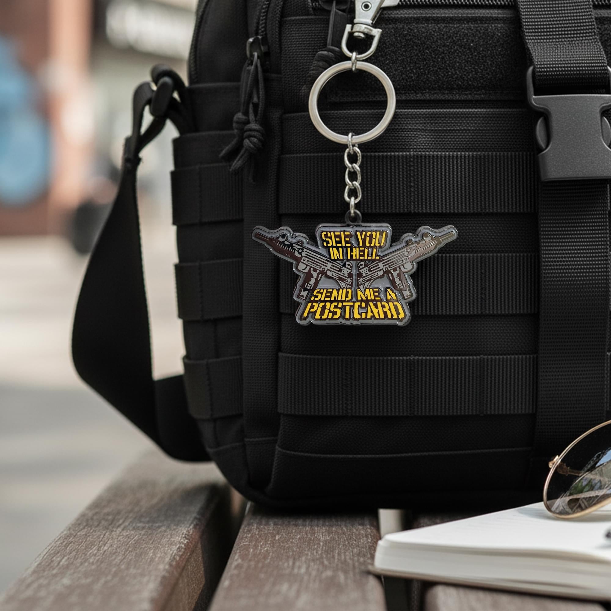Invasion U.S.A Chuck Norris Movie Quotes 2-Inch Metal Keychains | Case Of 12