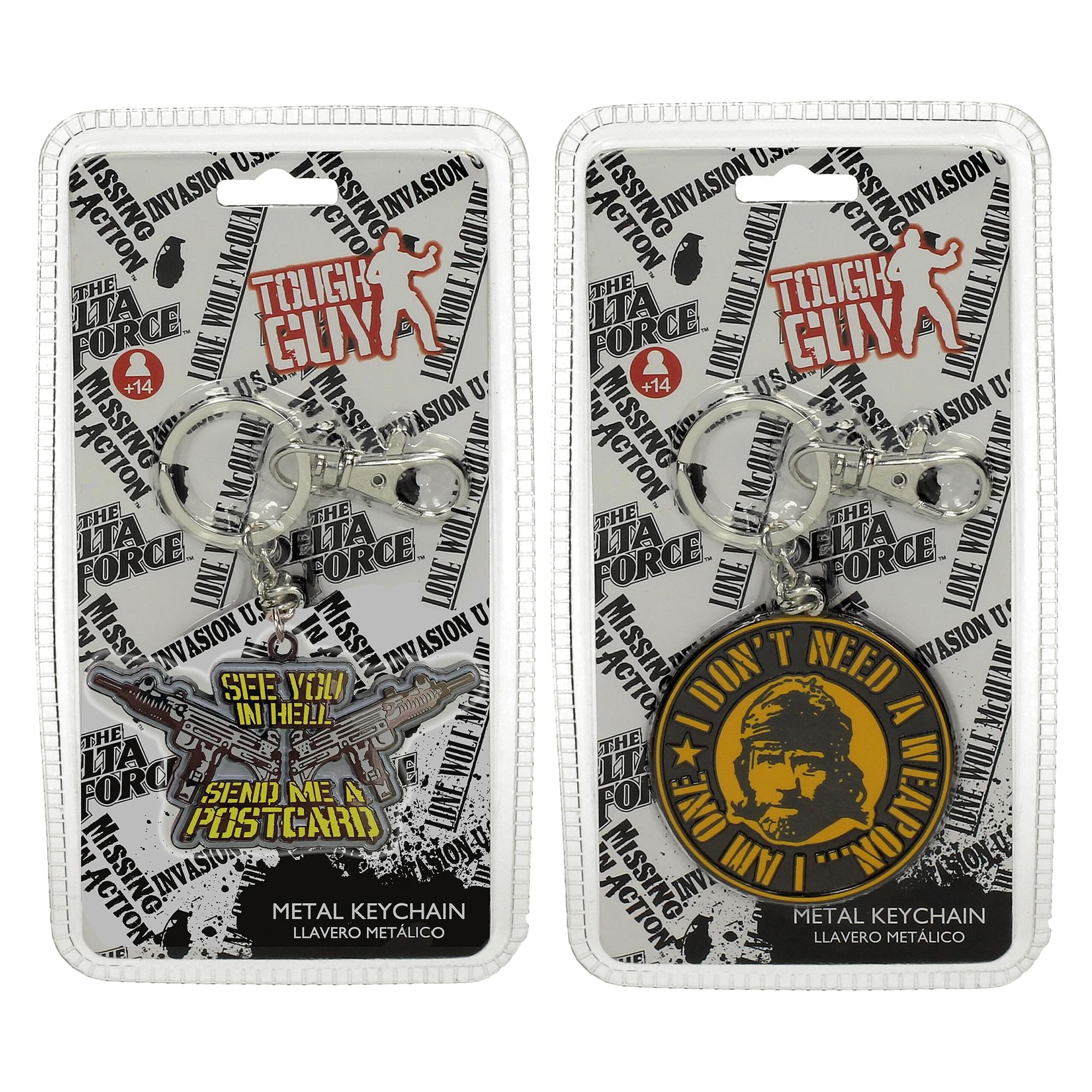 Invasion U.S.A Chuck Norris Movie Quotes 2-Inch Metal Keychains | Case Of 12