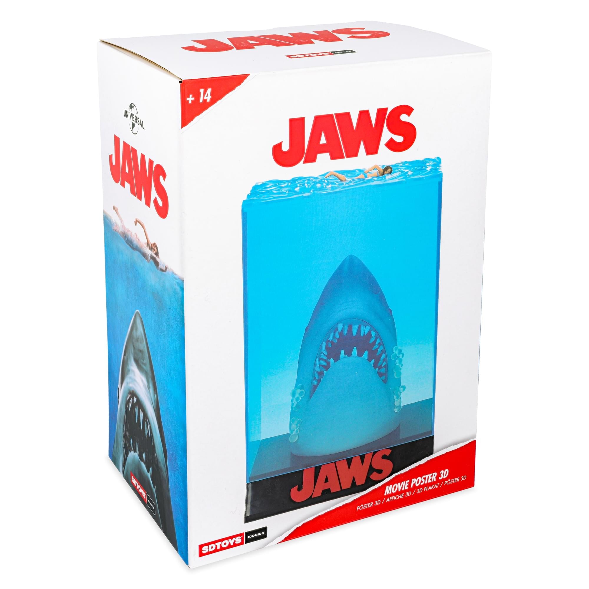 Jaws 3D Movie Poster Statue | 12 Inches Tall