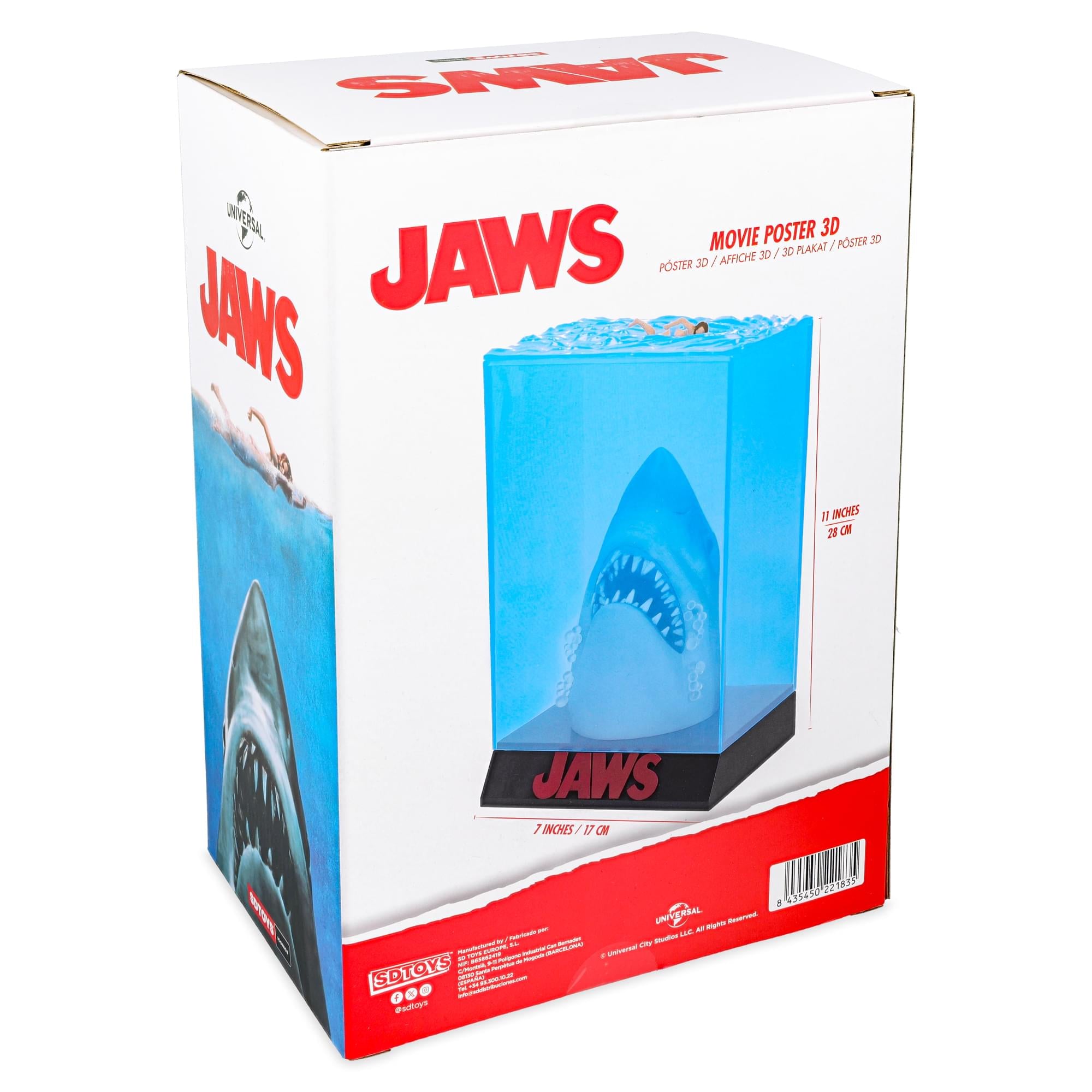 Jaws 3D Movie Poster Statue | 12 Inches Tall