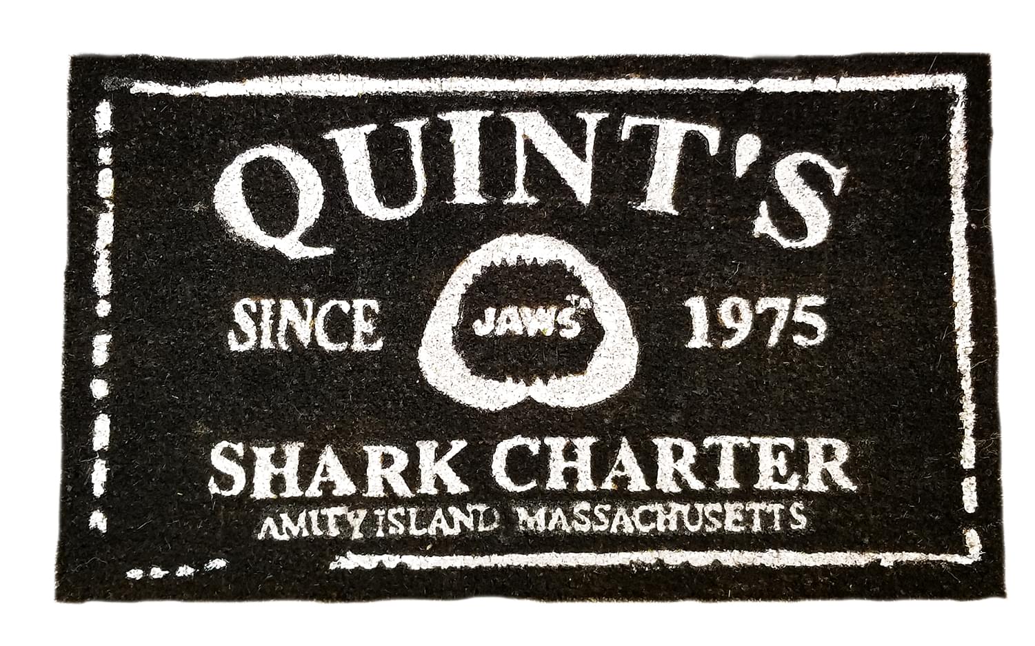 Jaws Quints Shark Charter 17x29 Inch Coir Doormat