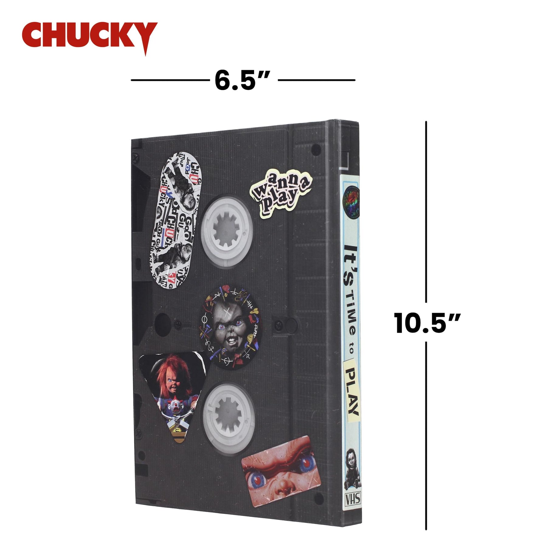 Child's Play Chucky VHS-Style Hardcover Notebook | 6.5 x 10.5 Inches