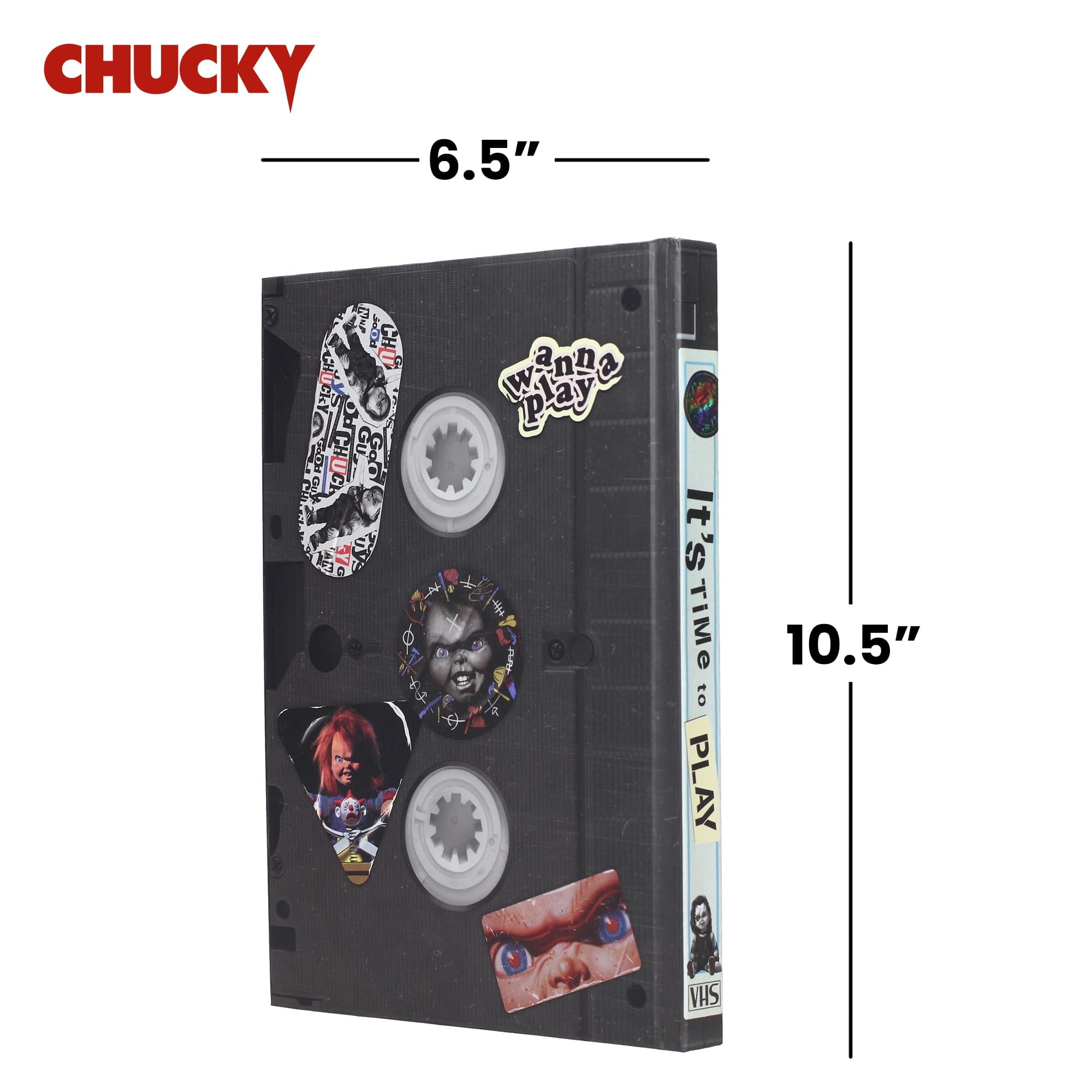 Child's Play Chucky VHS-Style Hardcover Notebook | 6.5 x 10.5 Inches