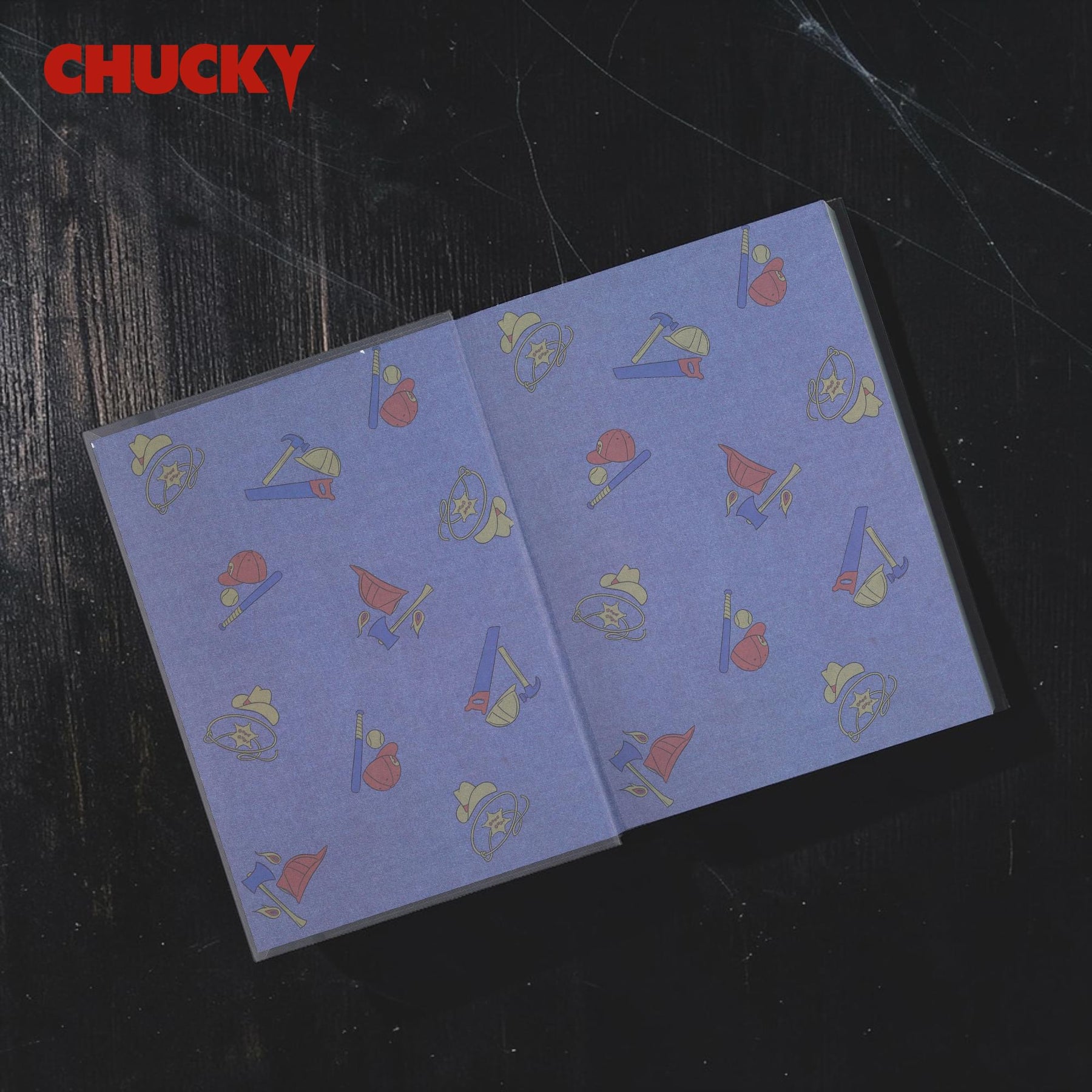 Child's Play Chucky VHS-Style Hardcover Notebook | 6.5 x 10.5 Inches