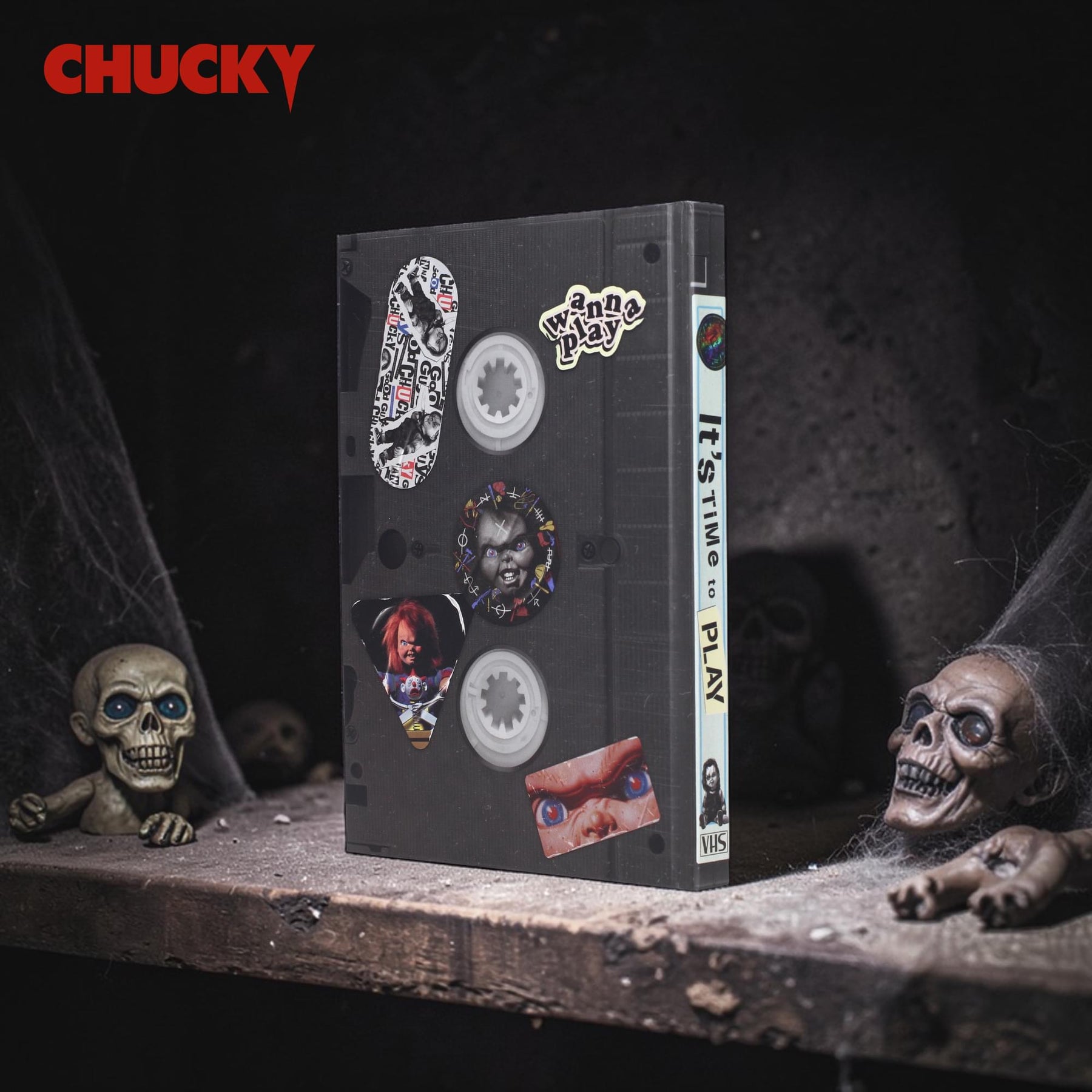Child's Play Chucky VHS-Style Hardcover Notebook | 6.5 x 10.5 Inches