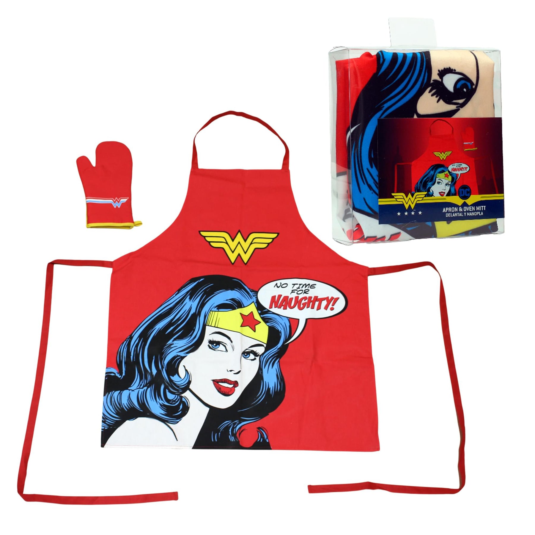 DC Comics Wonder Woman Apron and Oven Mitt Set