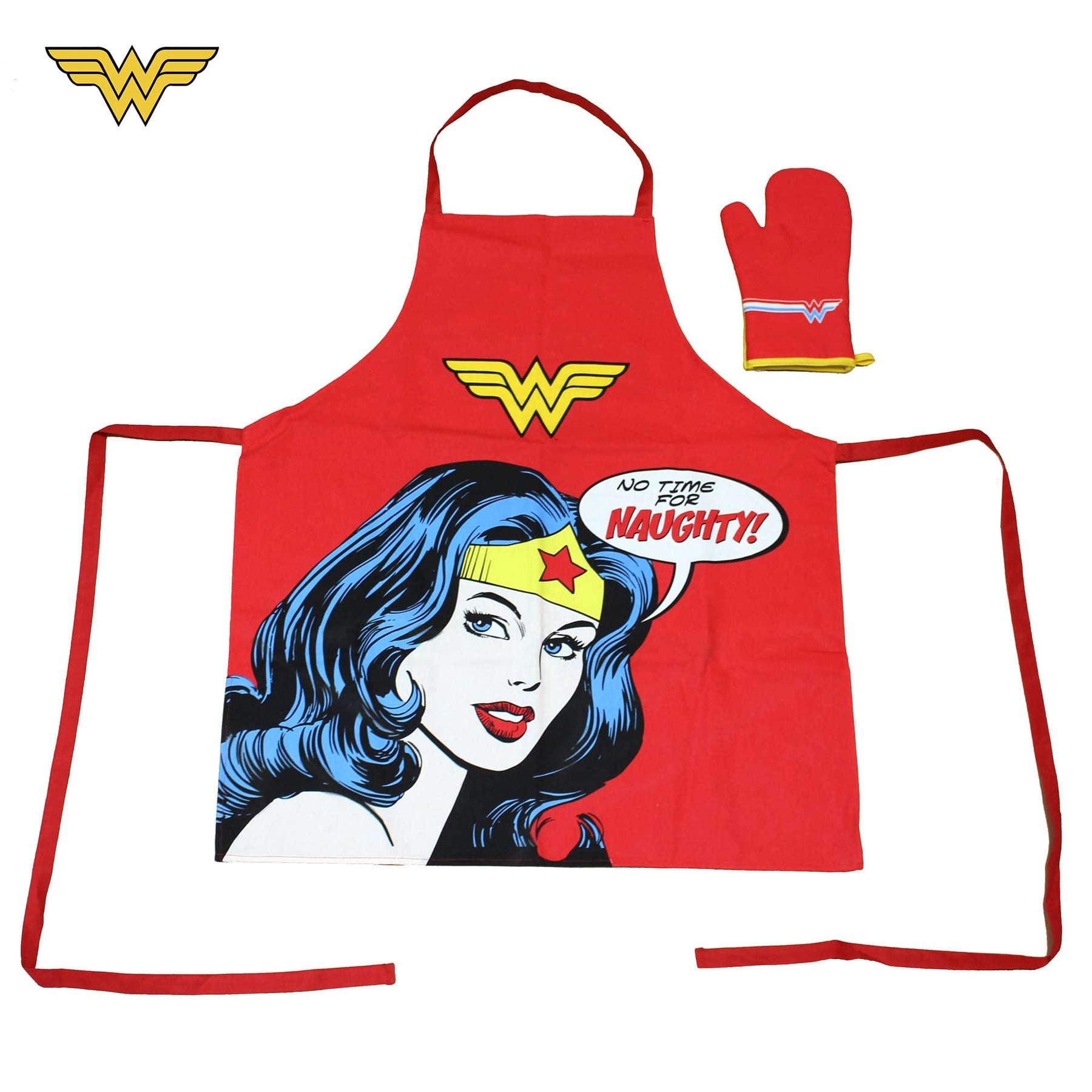 DC Comics Wonder Woman Apron and Oven Mitt Set