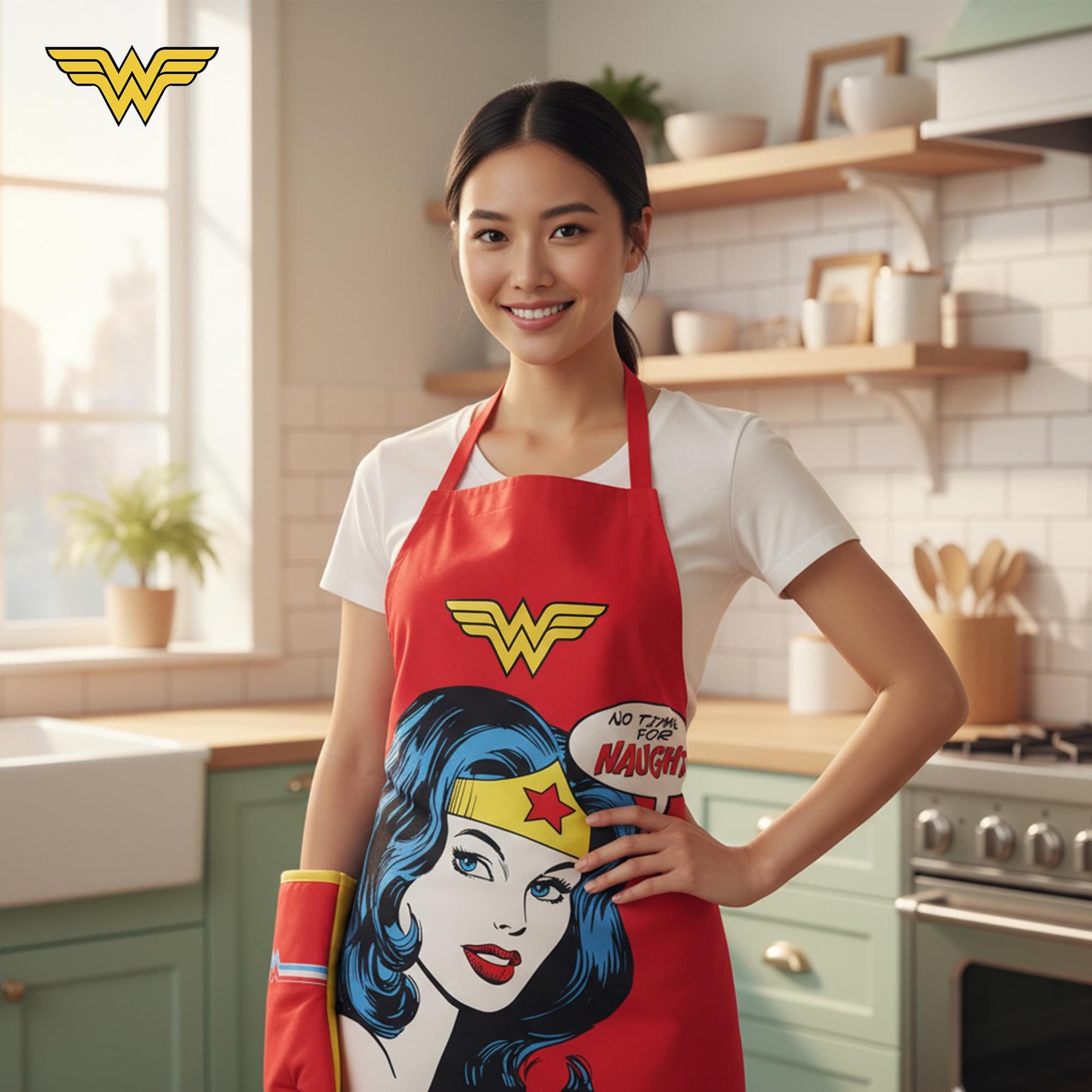 DC Comics Wonder Woman Apron and Oven Mitt Set
