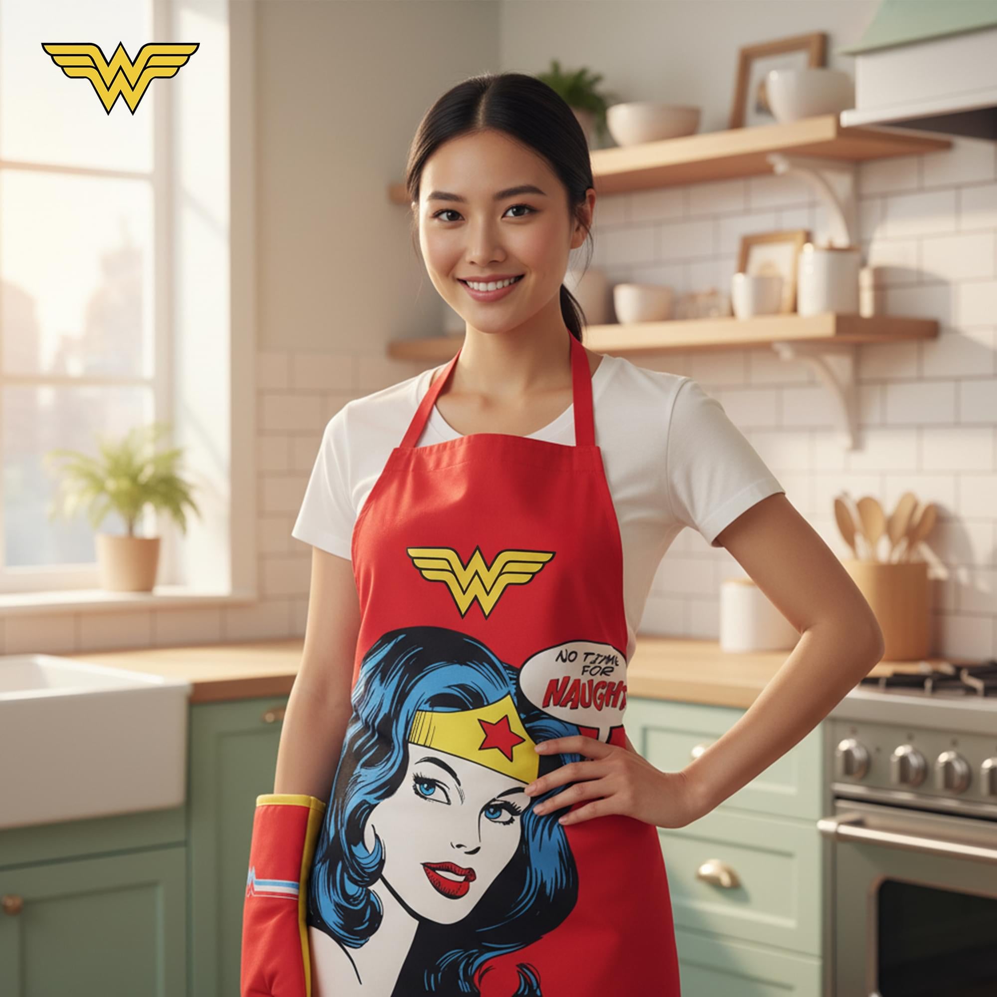 DC Comics Wonder Woman Apron and Oven Mitt Set