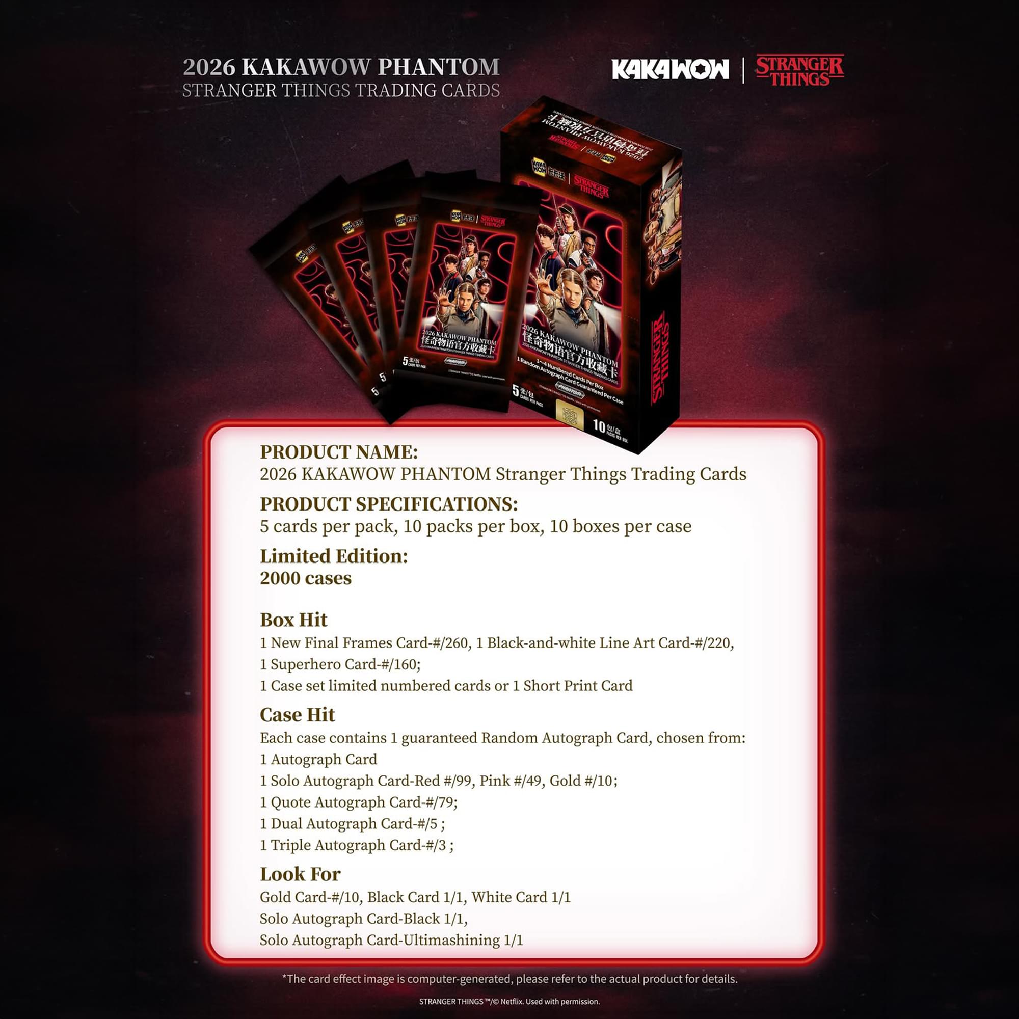 Stranger Things Phantom Trading Card Sealed Case  | 10 Boxes