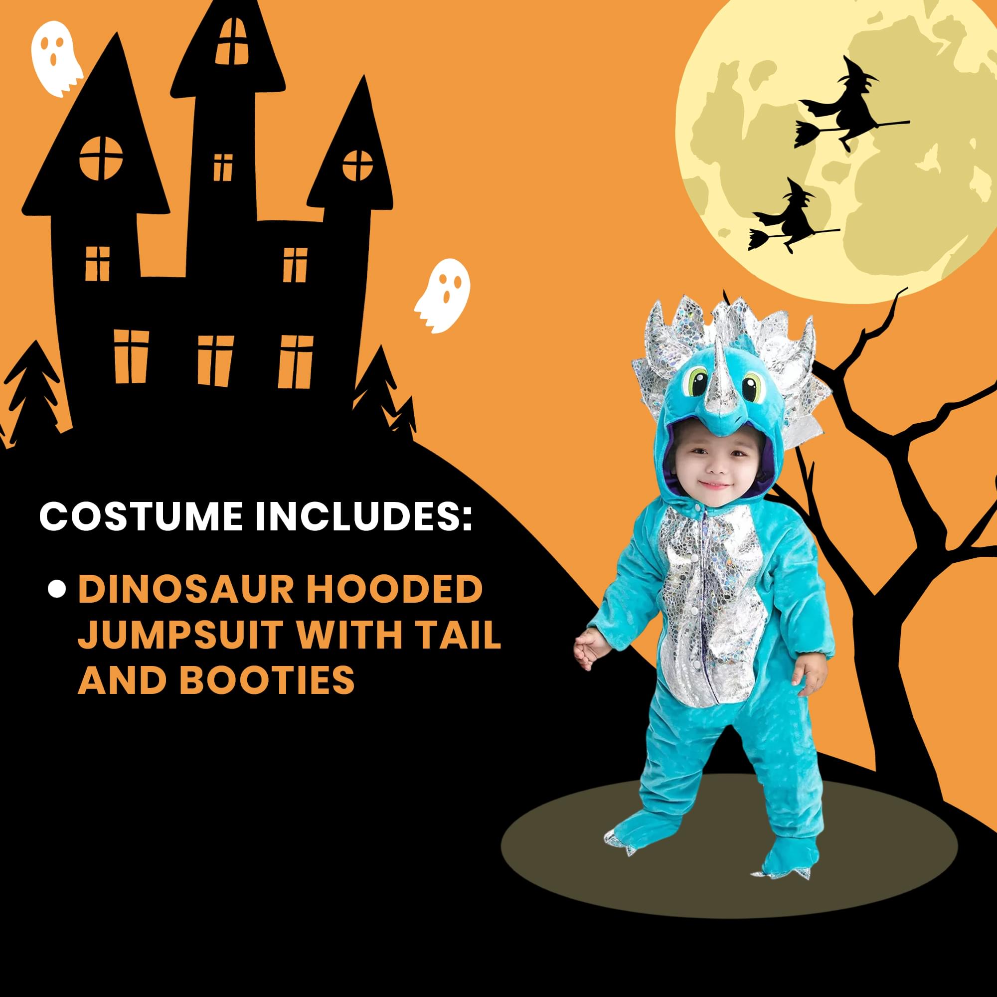 Blue Baby Triceratops Dinosaur Baby Costume