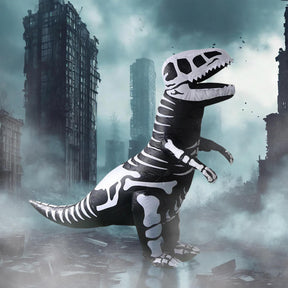 Skeleton T-Rex Dinosaur Inflatable Adult Costume | Standard