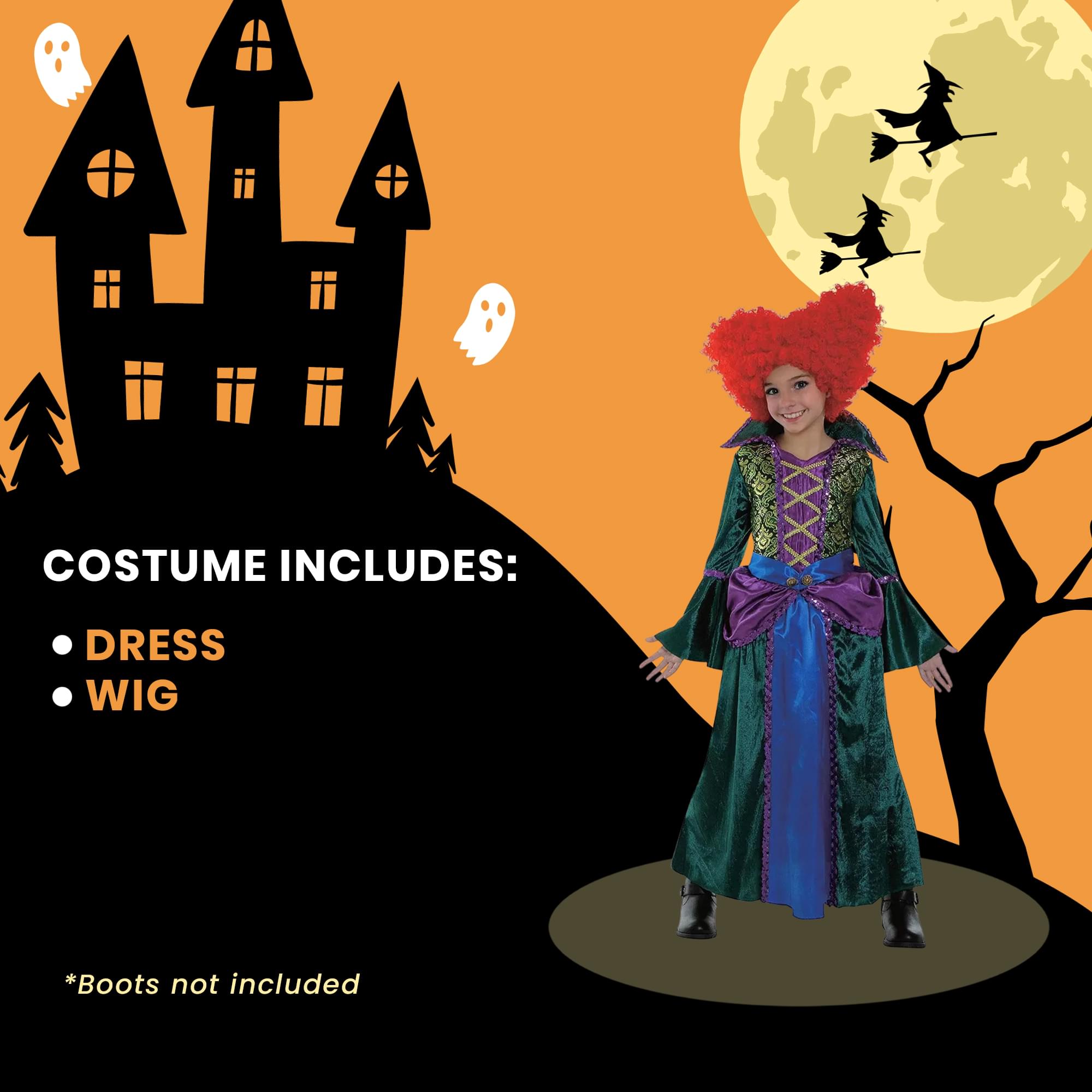 Salem Bossy Witch Hocus Pocus Inspired Child Costume