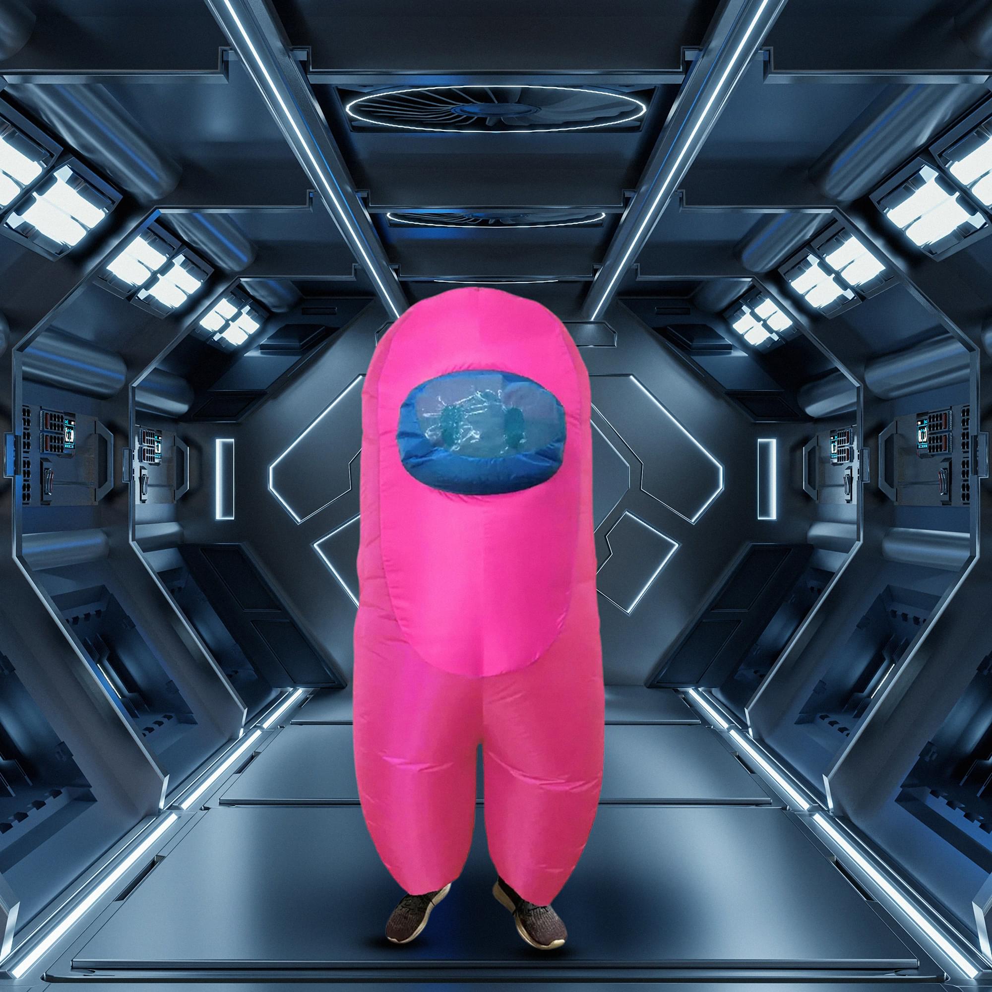 Pink Imposter Inflatable Adult Costume | Standard