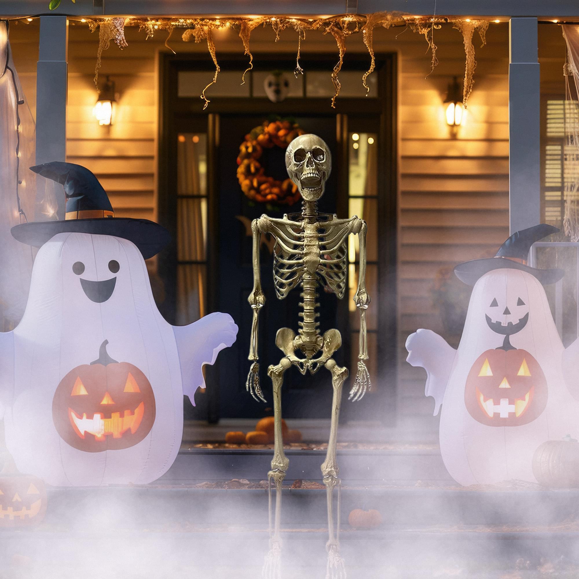 Deluxe 5 Foot Poseable Skeleton Halloween Decoration