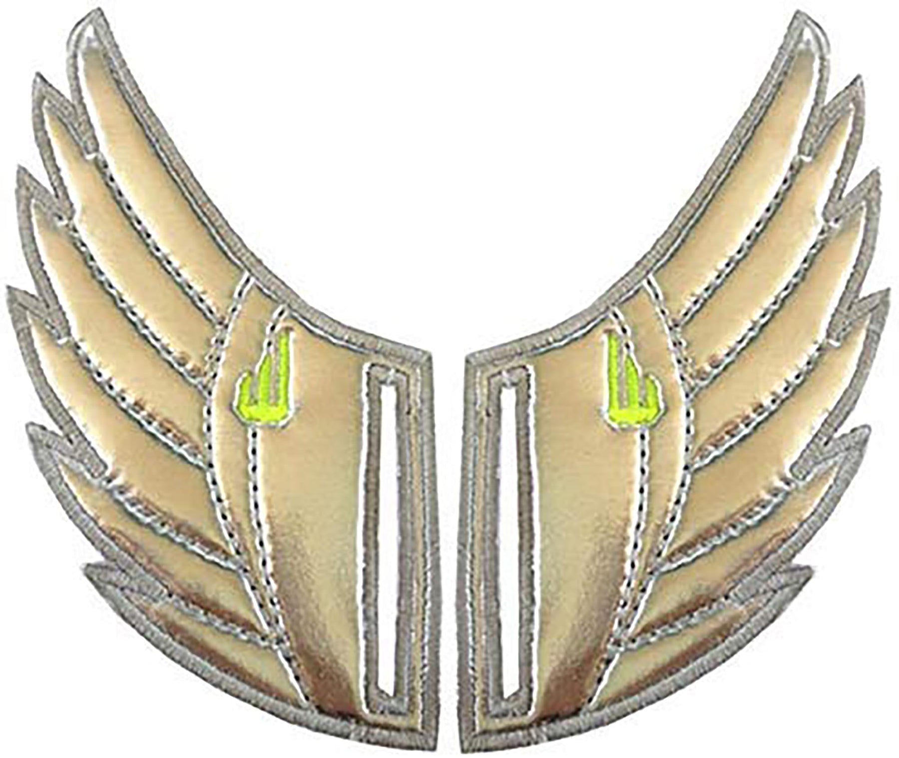 Shwings Shoe Accessories: Silver Foil Wings Slotted