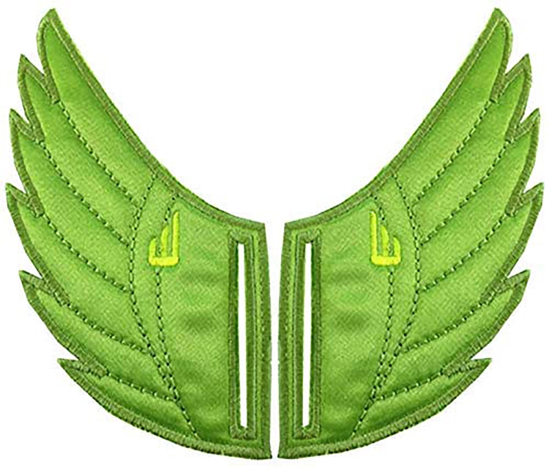 Shwings Shoe Accessories: Apple Green Wings Slotted