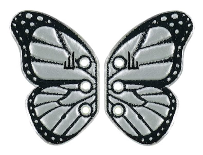 Shwings Shoe Accessories: Silver Foil Butterfly
