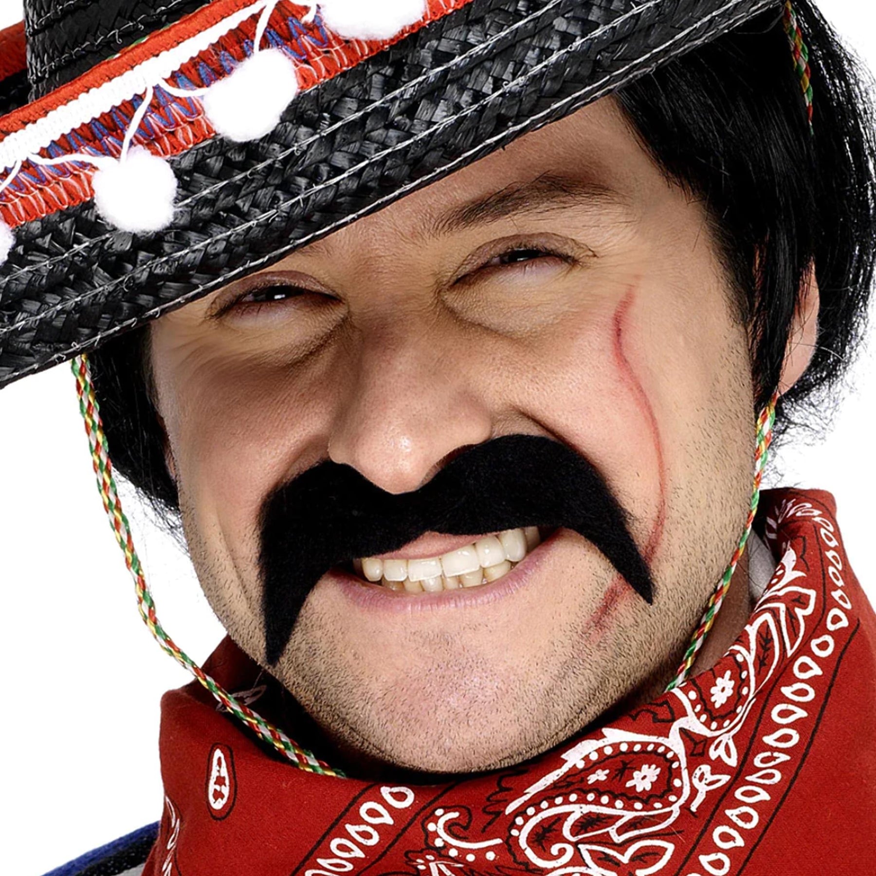 Mexican Black Moustache Costume Accessory